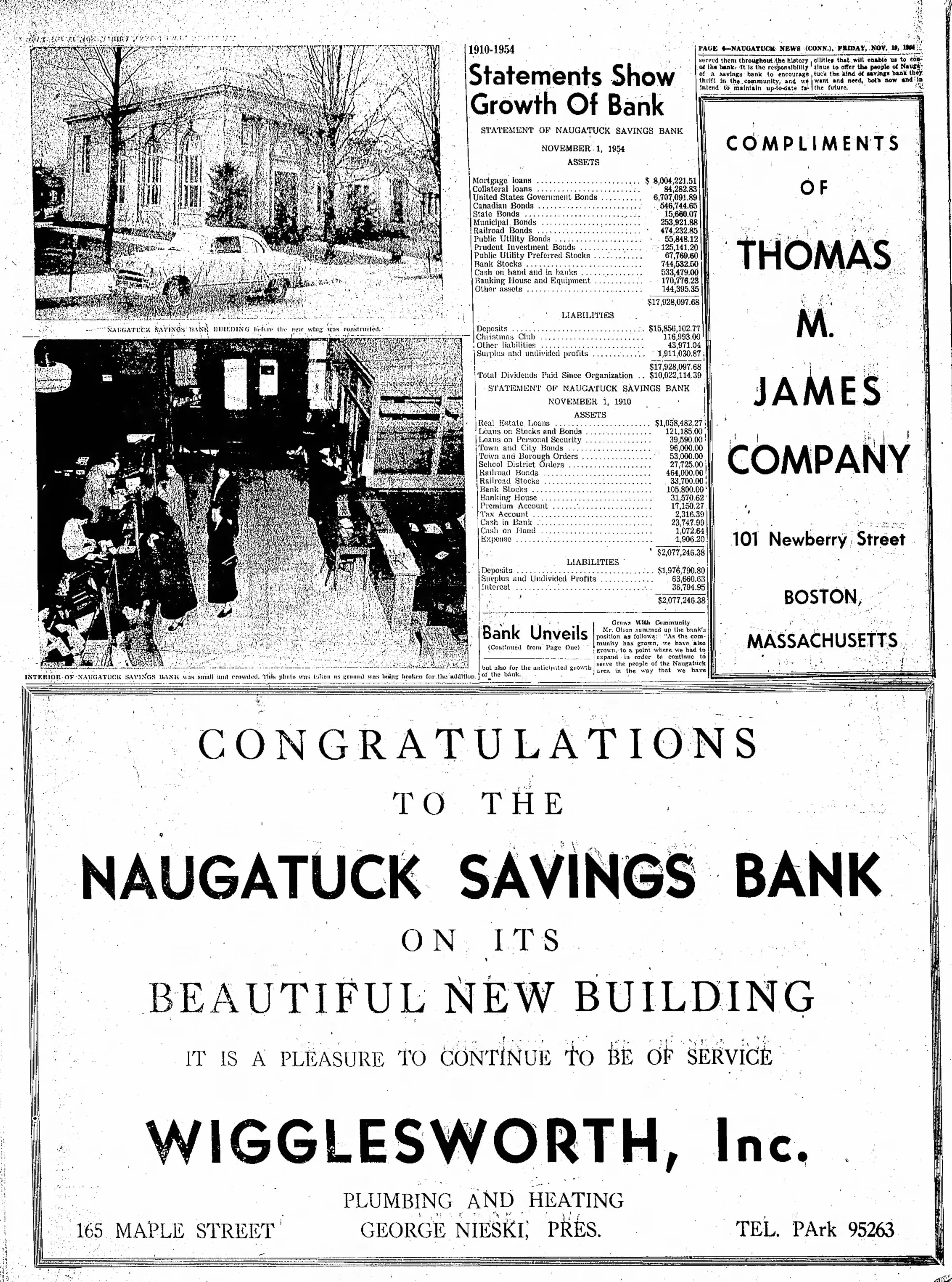 Special Edition: Naugatuck Daily News - Fri, Nov 19, 1954