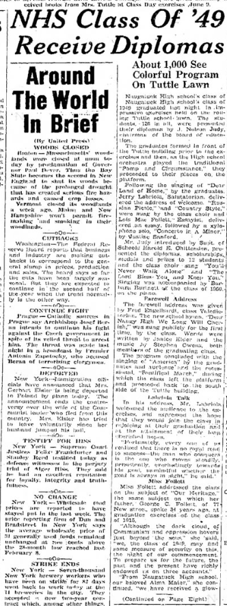 Naugatuck Daily News - Wed, Jun 22, 1949