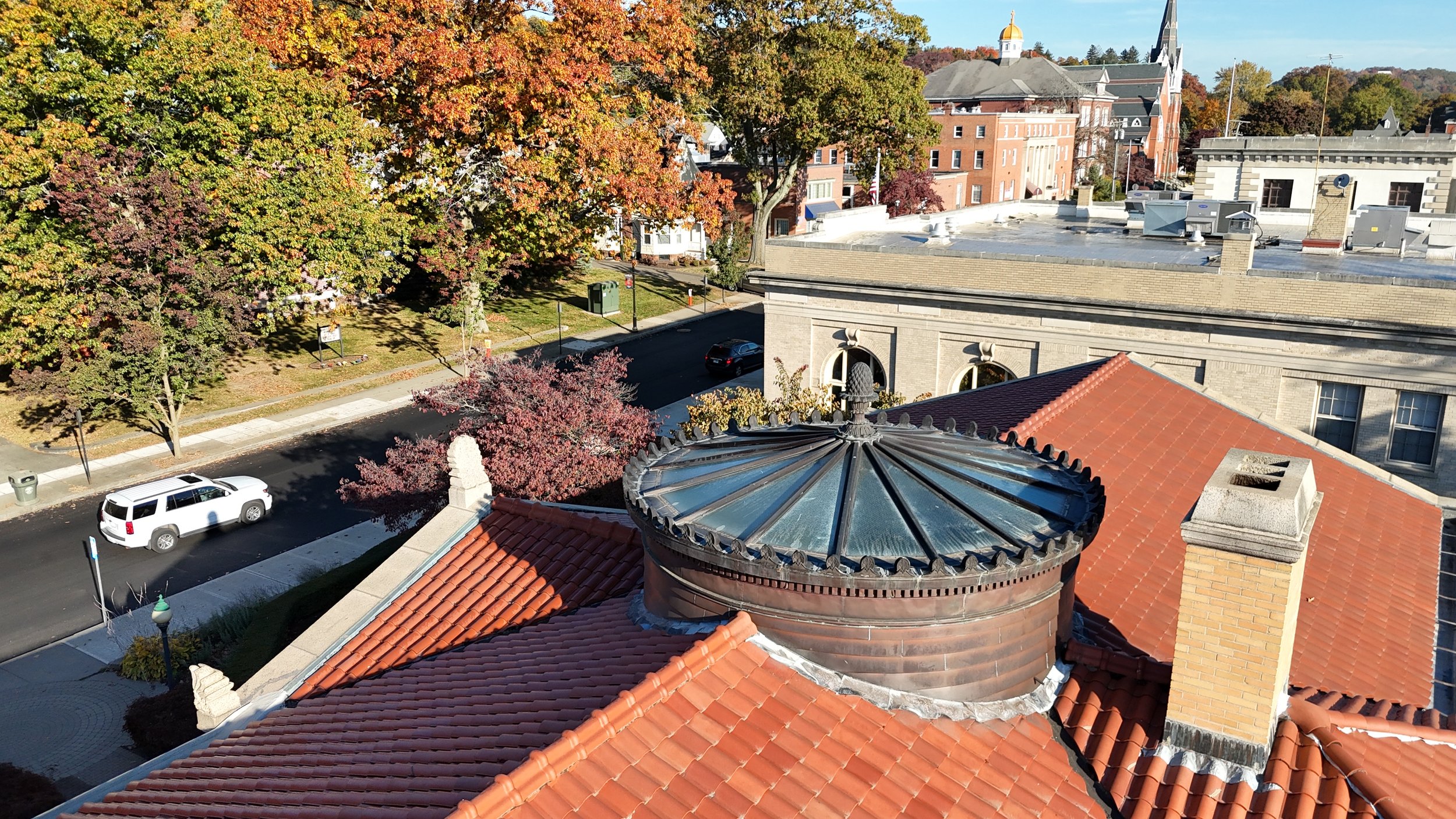 Howard Whittemore Memorial Library Roof View - 10/2024 Photo Credits: Taylor Bennett