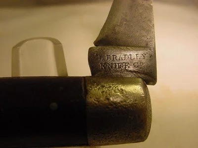 Another antique jackknife manufactured by L. Bradley Knife Company in Naugatuck, CT. The stamp is still visible on the tang. 