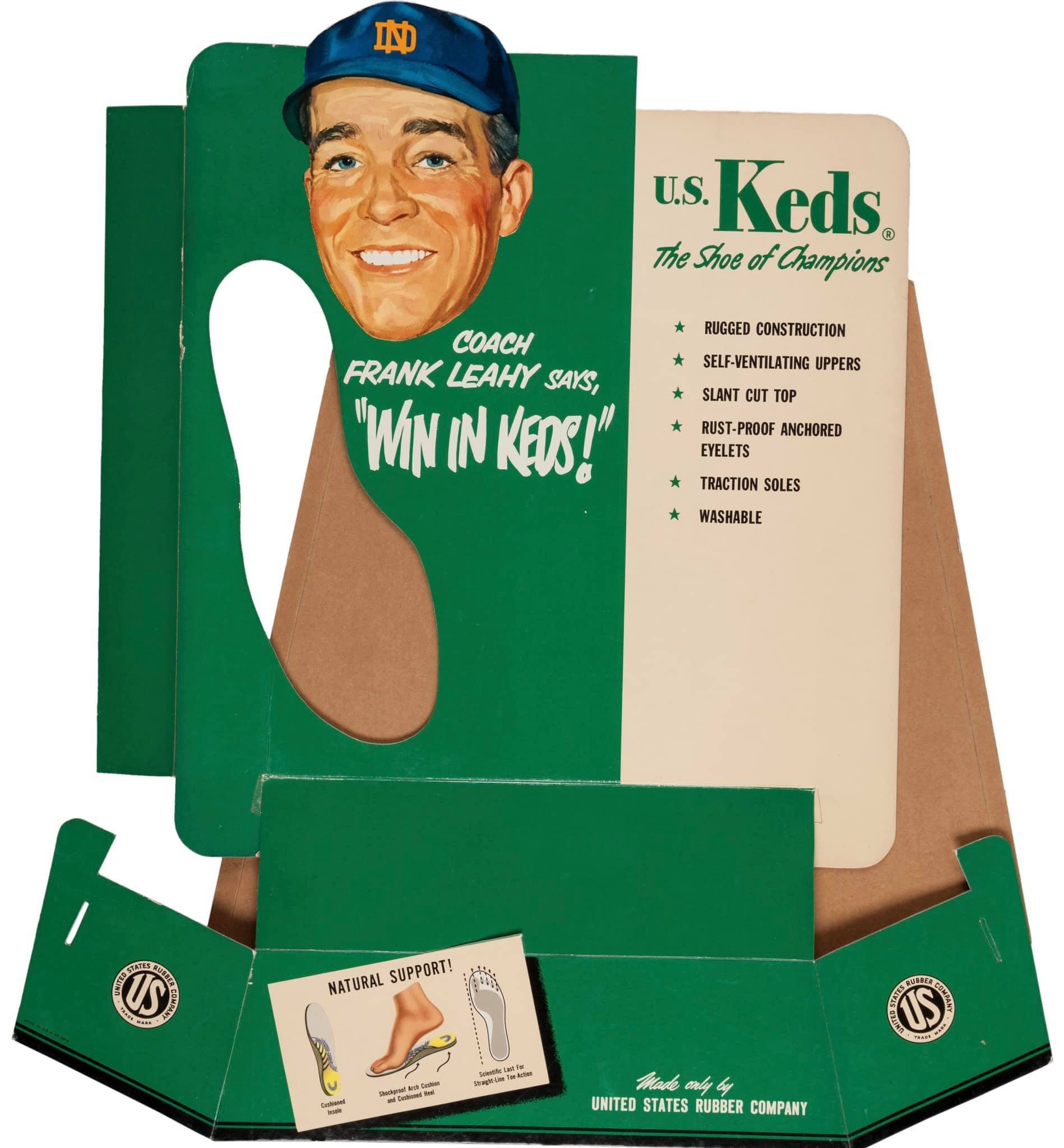 Keds 1951 advertising campaign for the Frank Leahy Ked’s Shoe