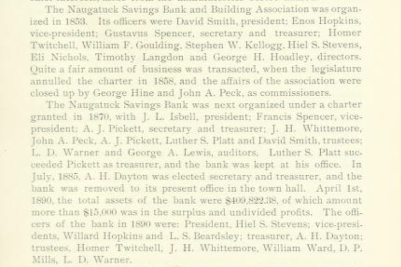 Source: History of New Haven County, Connecticut - 1892 (p. 717)