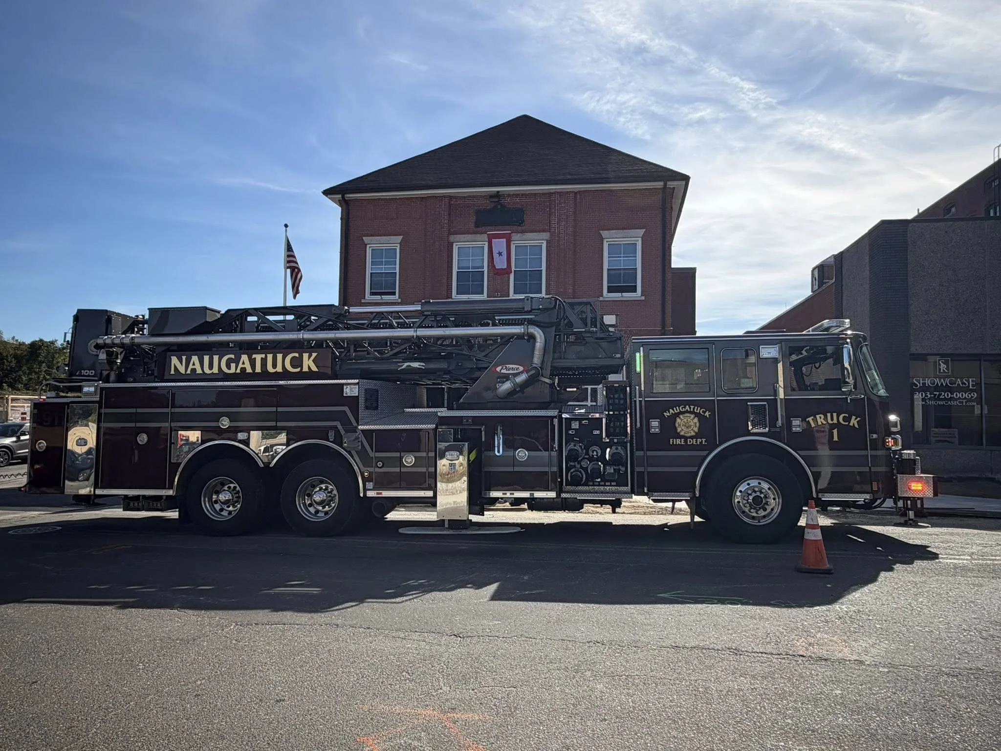 October 4, 2025 - "The Blue Star Service Flag… if you’re wondering what this new flag is on both firehouses, it is to honor Firefighter Josh McFarland during his deployment.  These flag’s will be displayed during his entire deployment. Stay safe brot