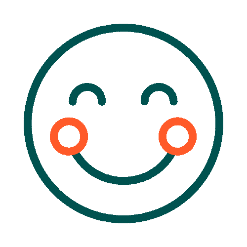 Smiley face rocking side to side icon