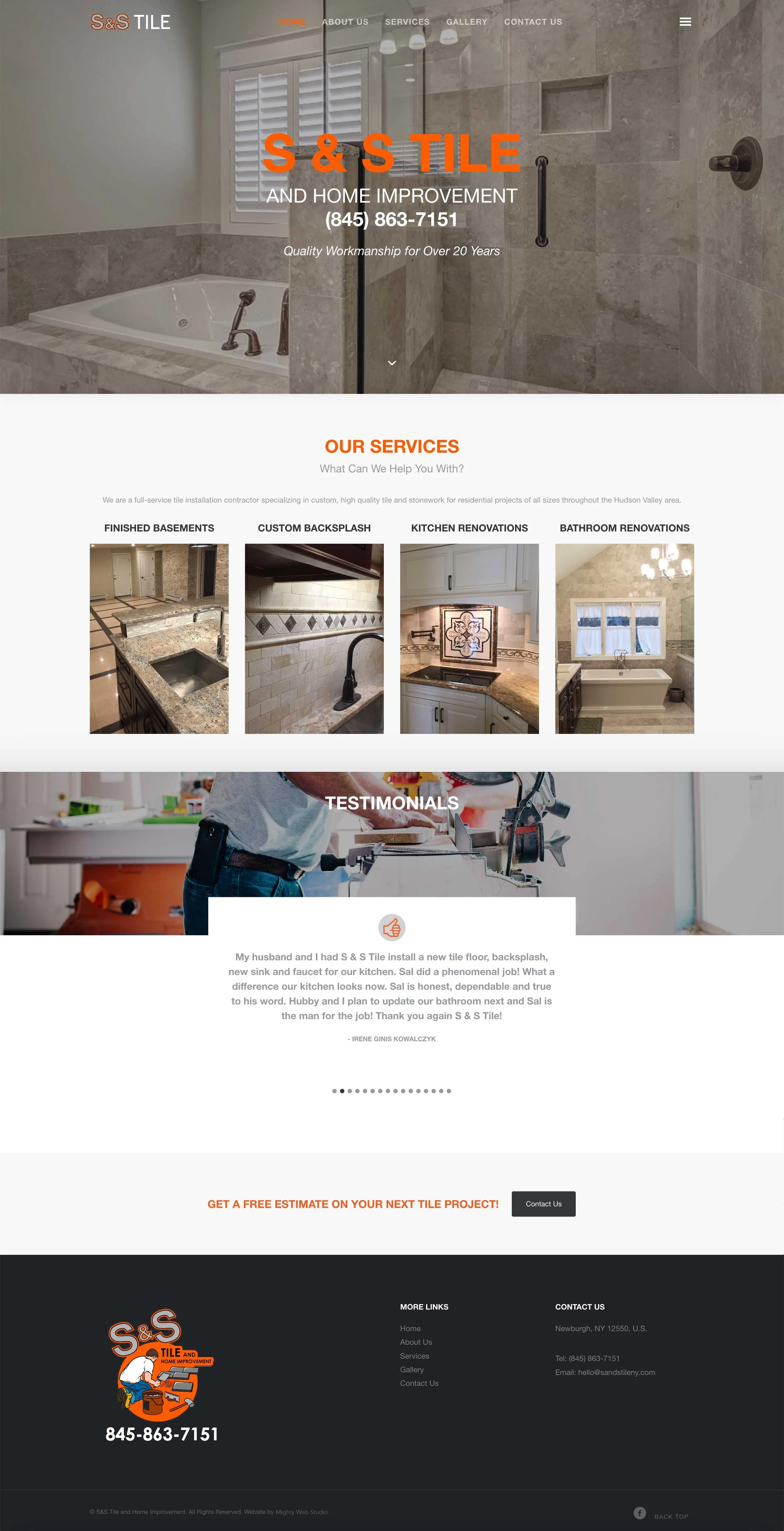 Website Design for a Tile and Home Improvement company