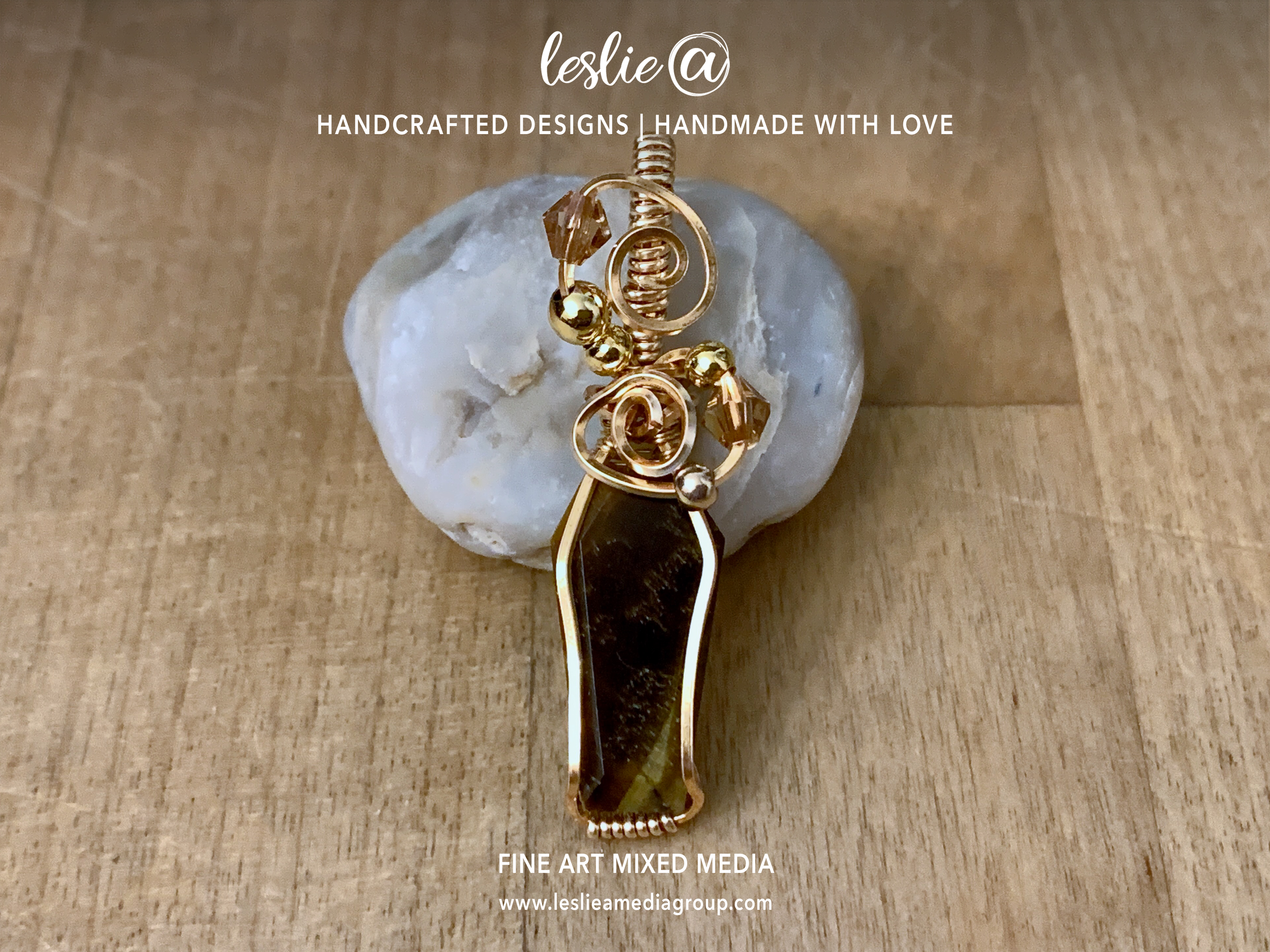 Tiger Eye Coffin Pendant