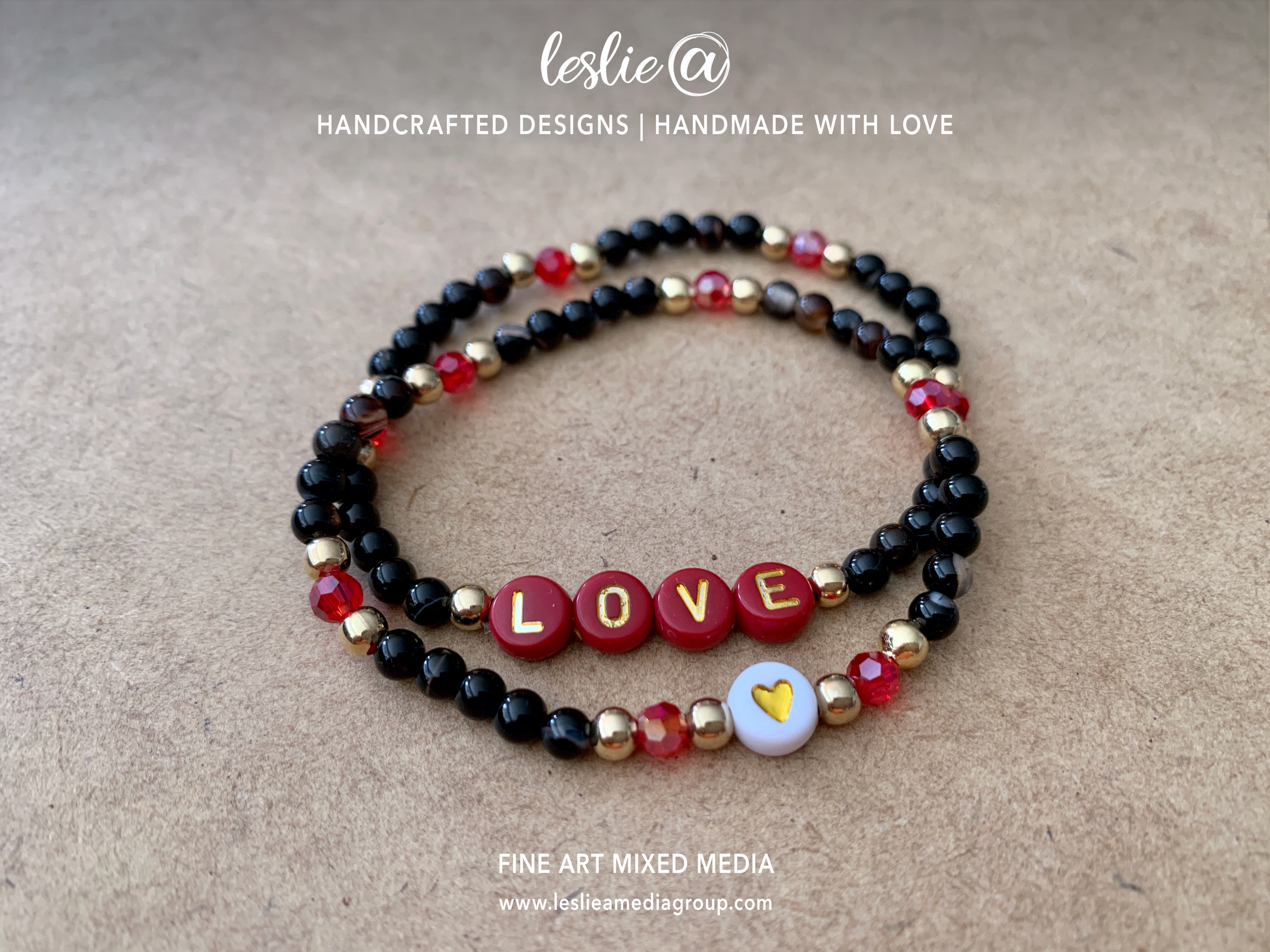 Love Duo - Beaded Stretch Bracelet