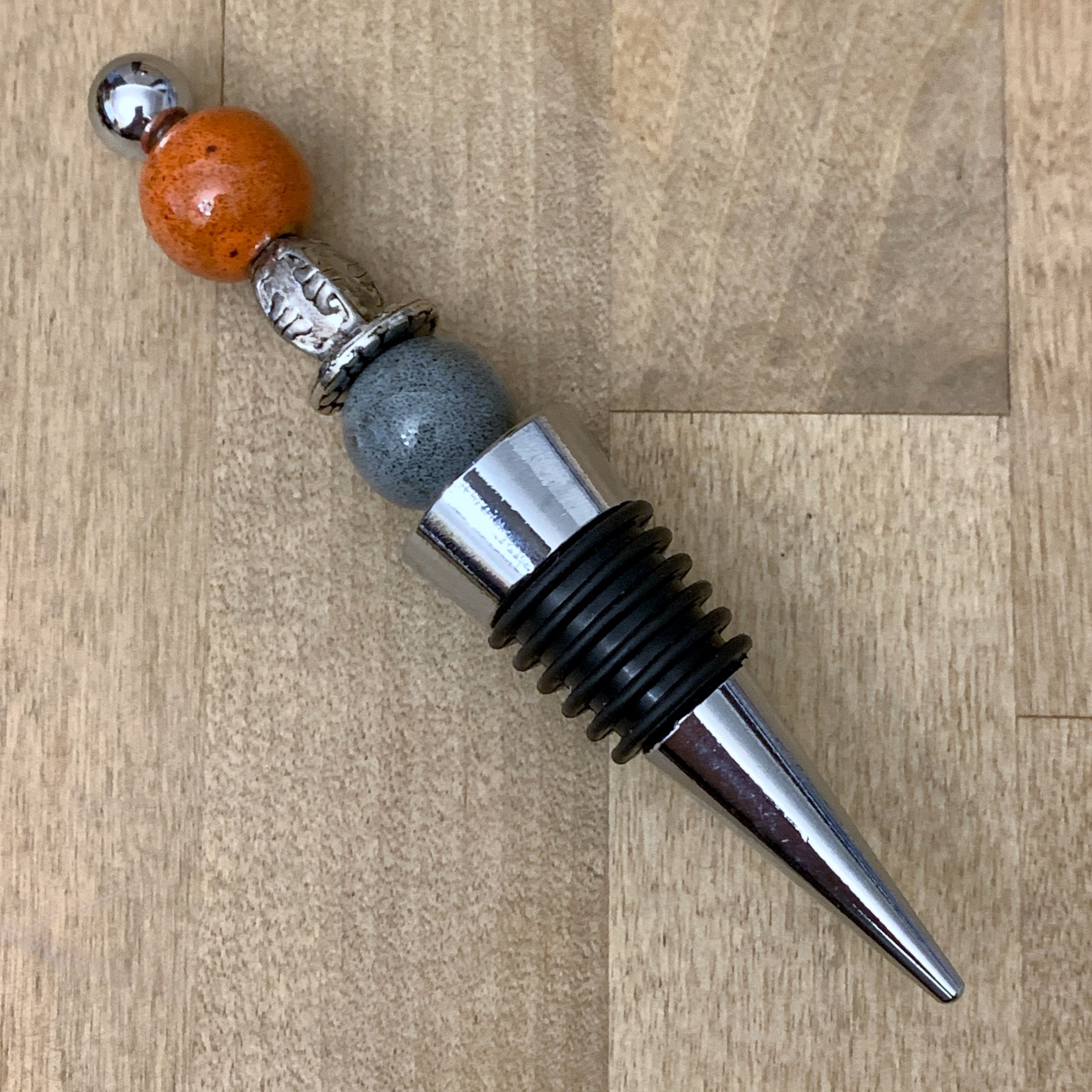 Beaded Wine Keeper - Orange
