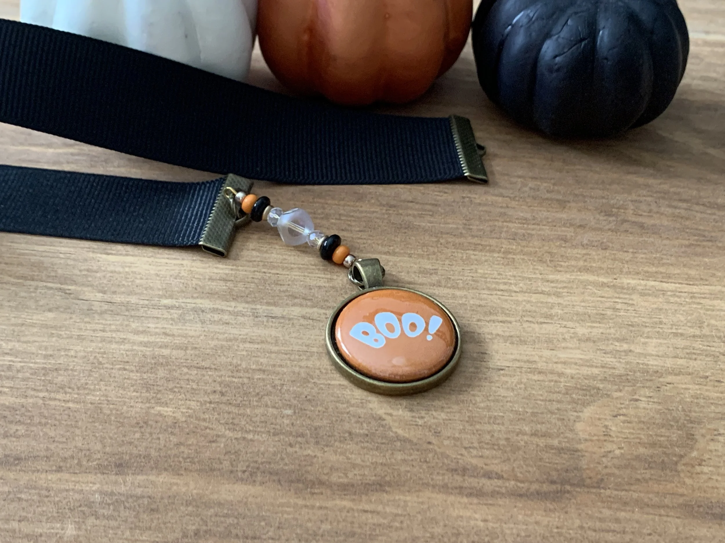 Orange Boo Bookmark