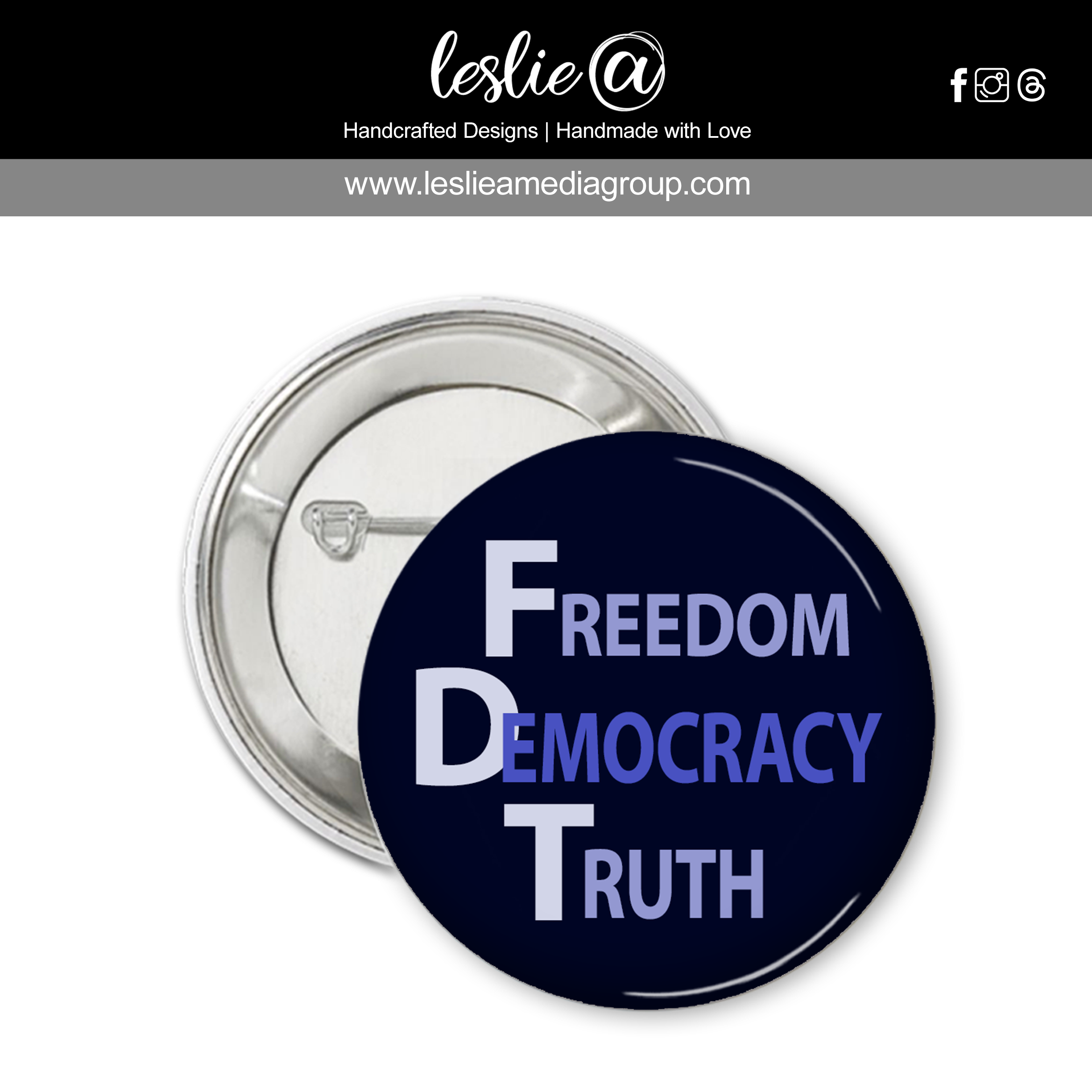 Freedom Pin-Back Button 2.25"
