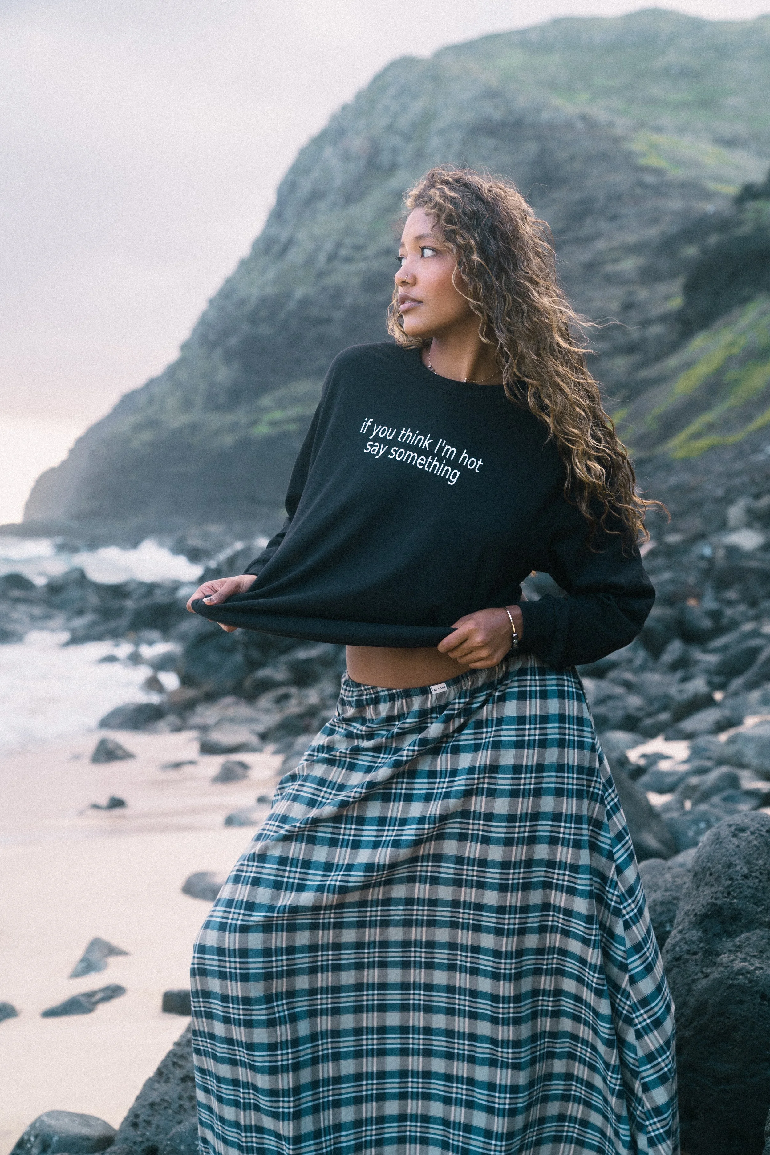 black long sleeve shirt