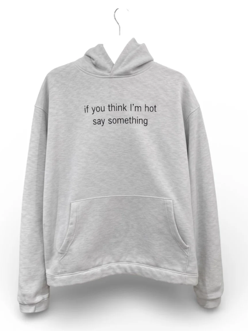 hoodie (light grey & black)