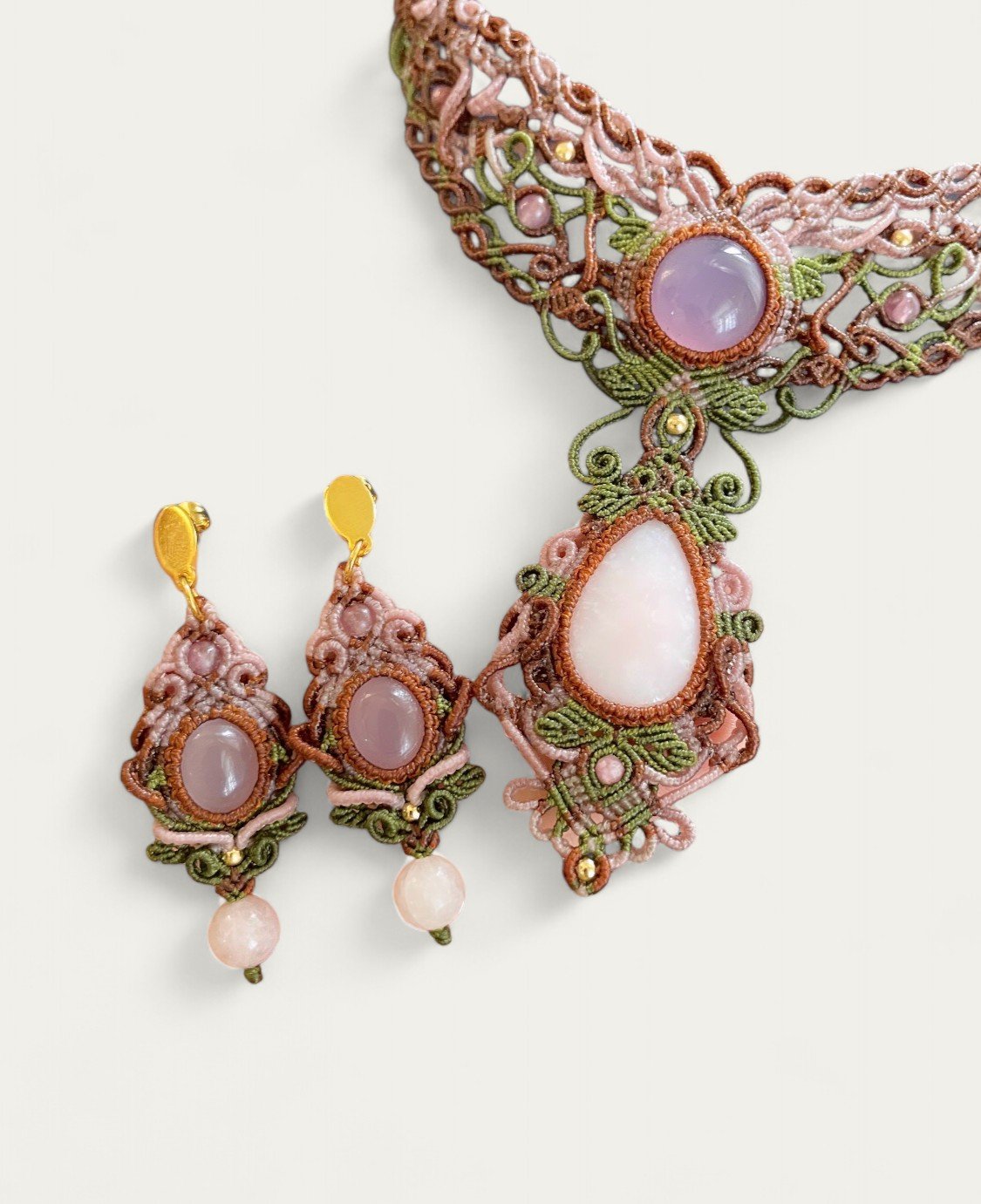 Ersa | Pink Chalcedony & Pink Opal