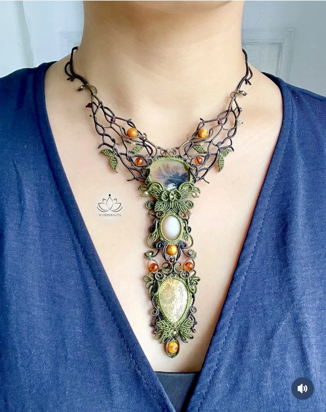 Nubia | Dendritic Agate, Chocolate Moonstone & Fossil Coral