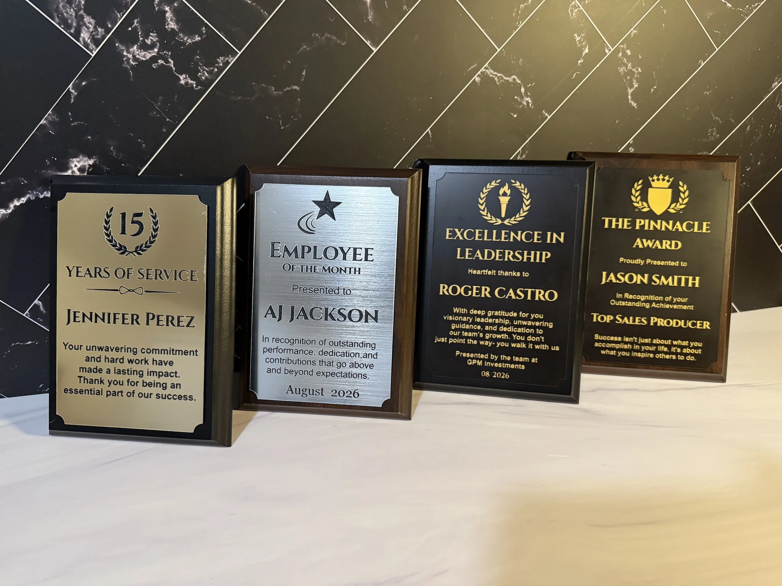Recognition Award Plaques