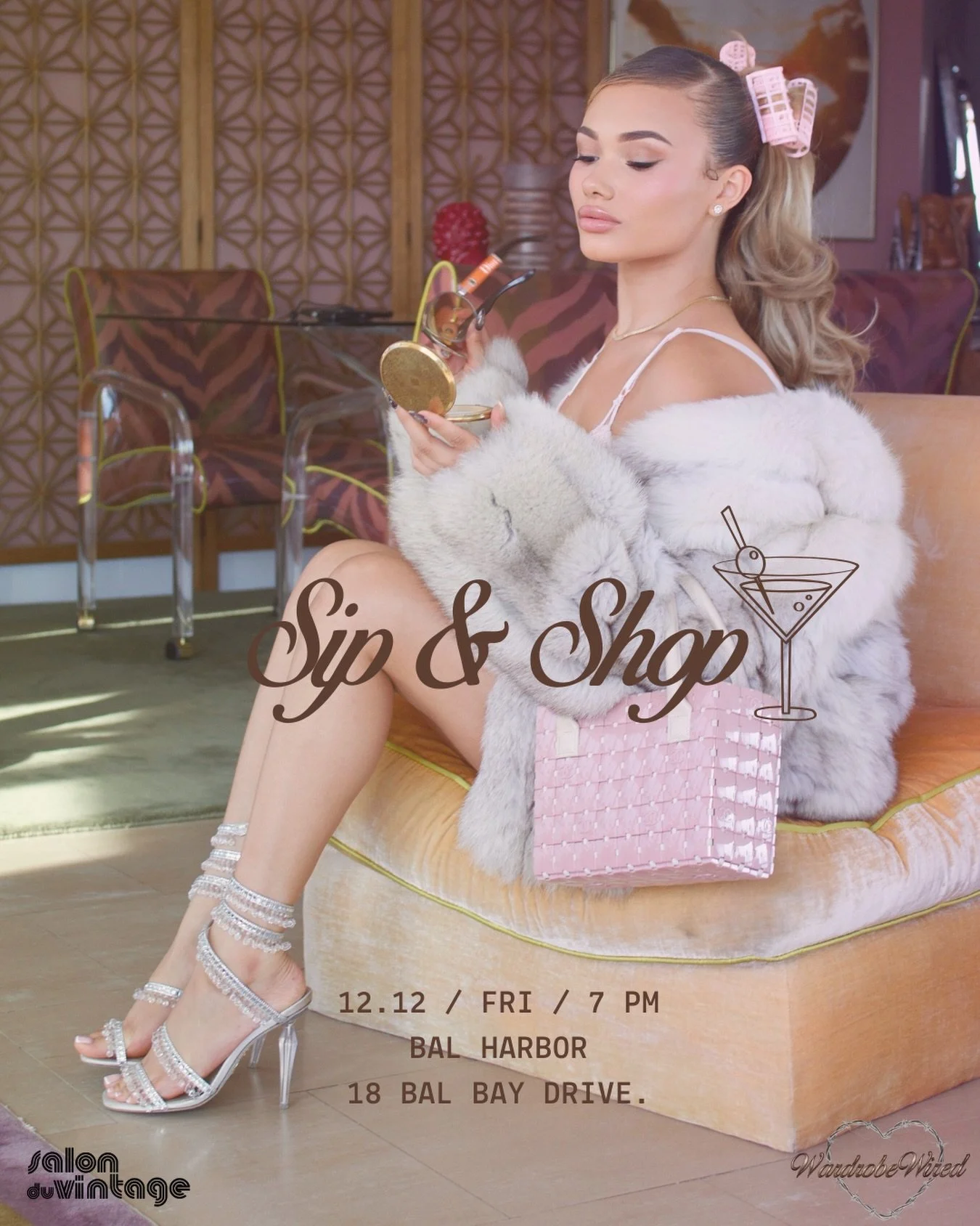 Paris after dark&hellip; now in Miami. 🍸

Join us tonight at @salon_du_vintage for a sip &amp; shop with a DJ, drinks, bites, and our curated vintage finds.

Tonight is the only party night &mdash; VIPs + friends, you&rsquo;re invited. ✨