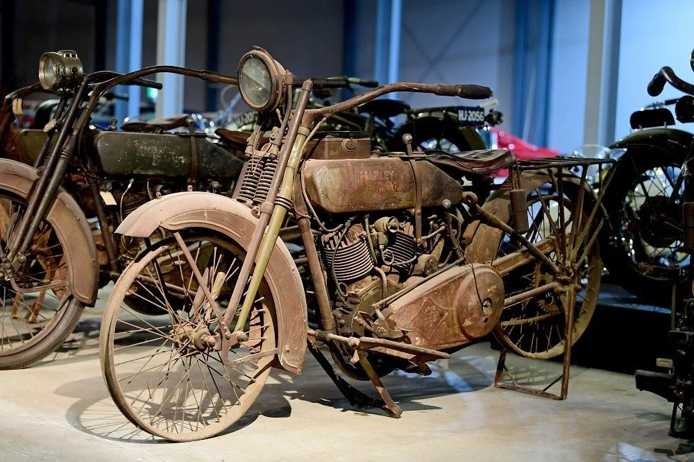 Bikes on the museum floor