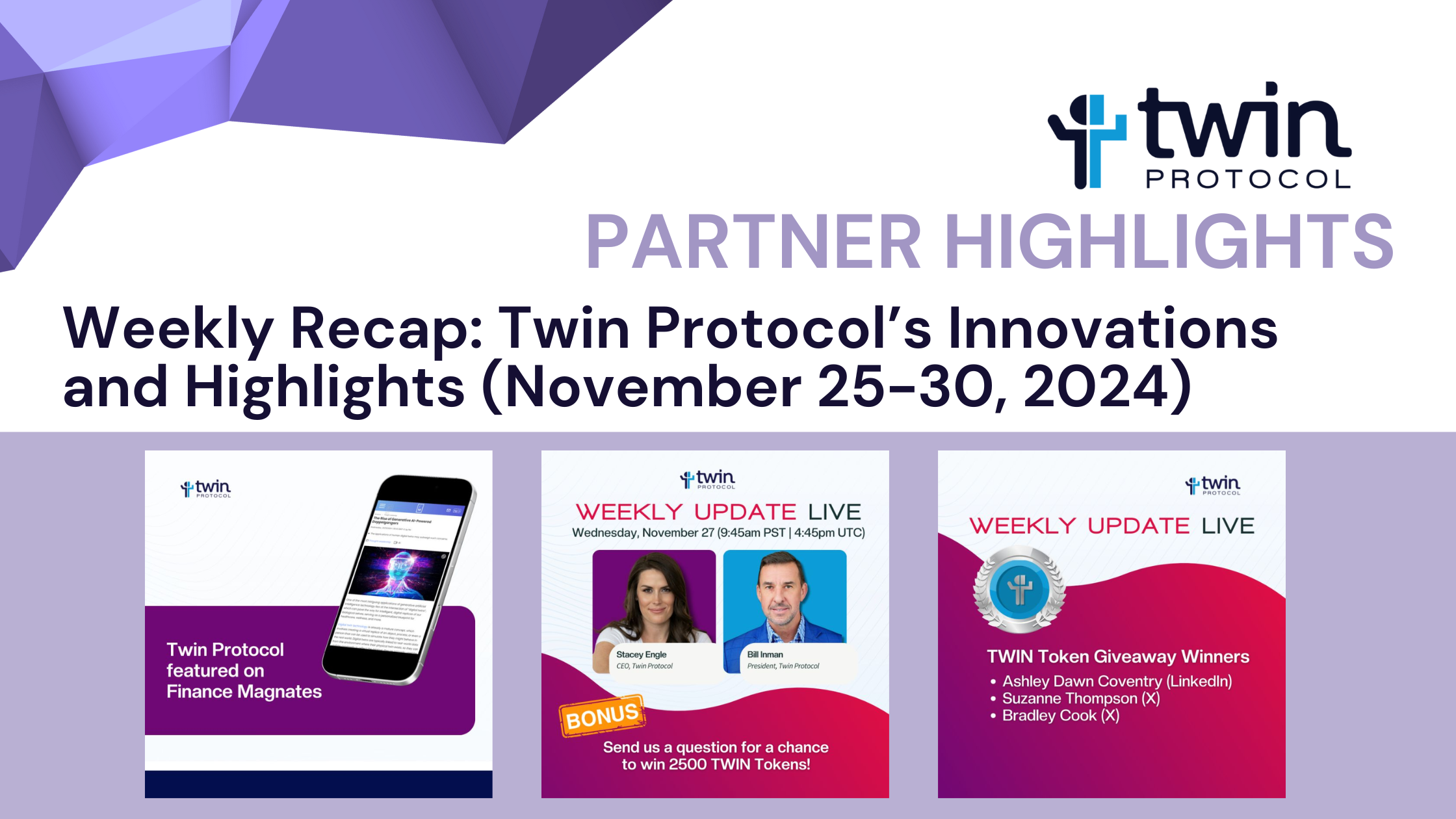 Dectec Weekly Recap: Twin Protocol’s Innovations and Highlights (Nov. 25-30)