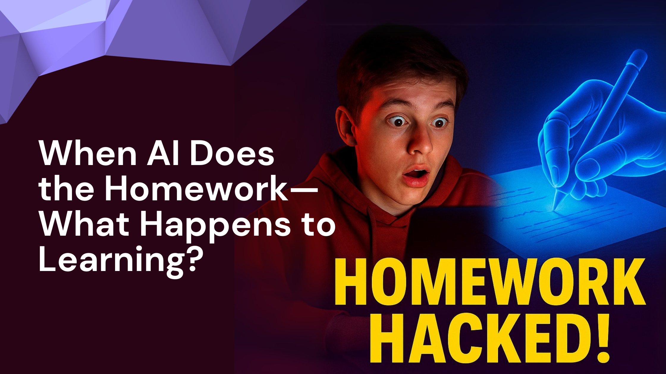 When AI Does the Homework—What Happens to Learning?