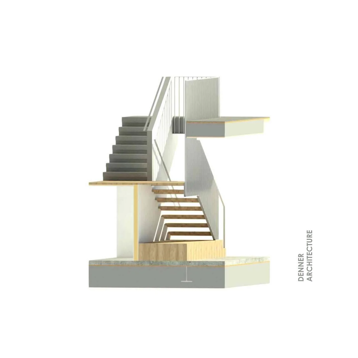 Studying stairs at our Modern Farmhouse project. This project embraces modern and durable materials paired with simplicity in design. From the timber custom profile stair treads to the multi-use landing plinth, every detail is considered.  Design &am