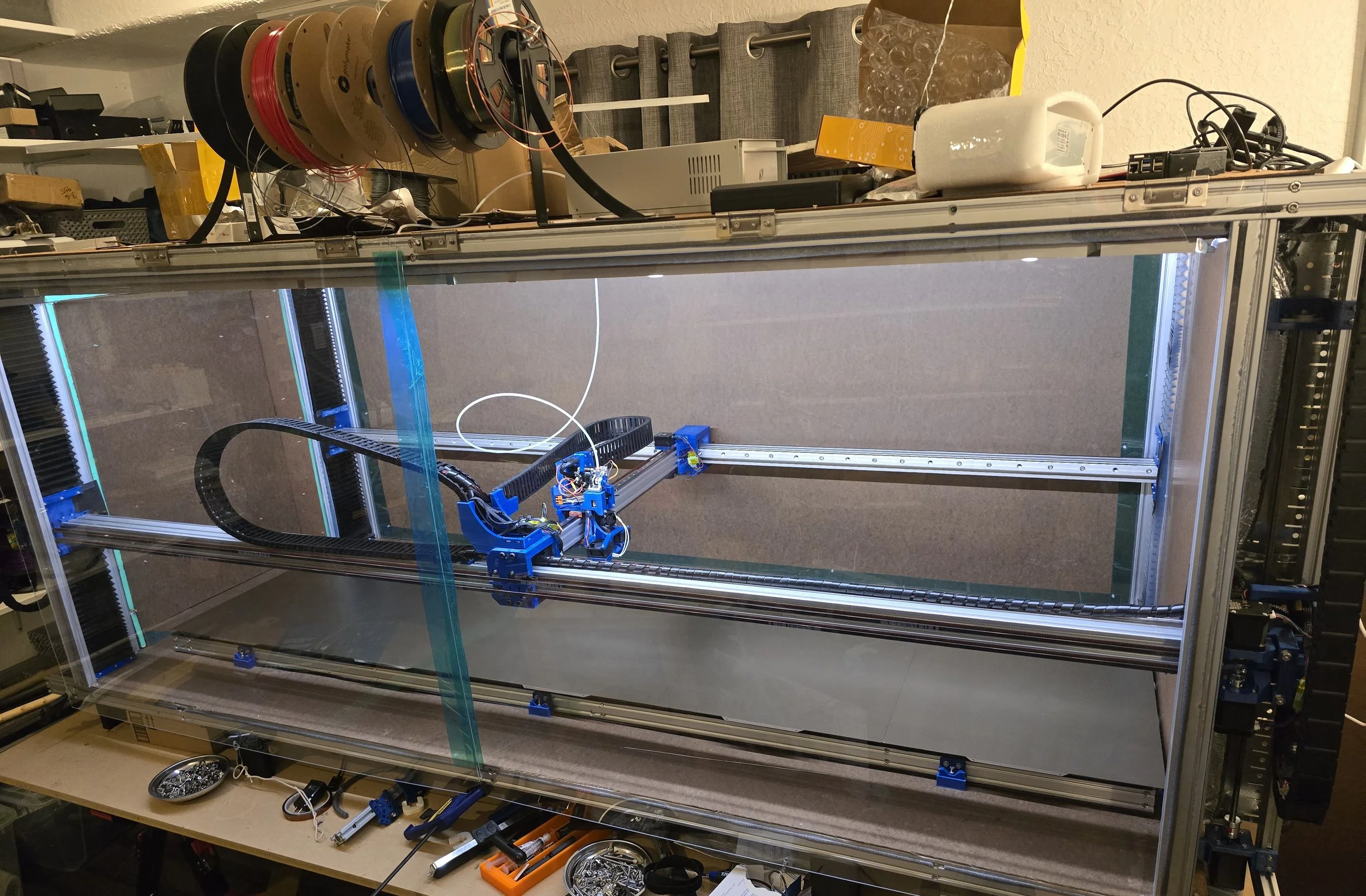 Enclosure added with temporary doors