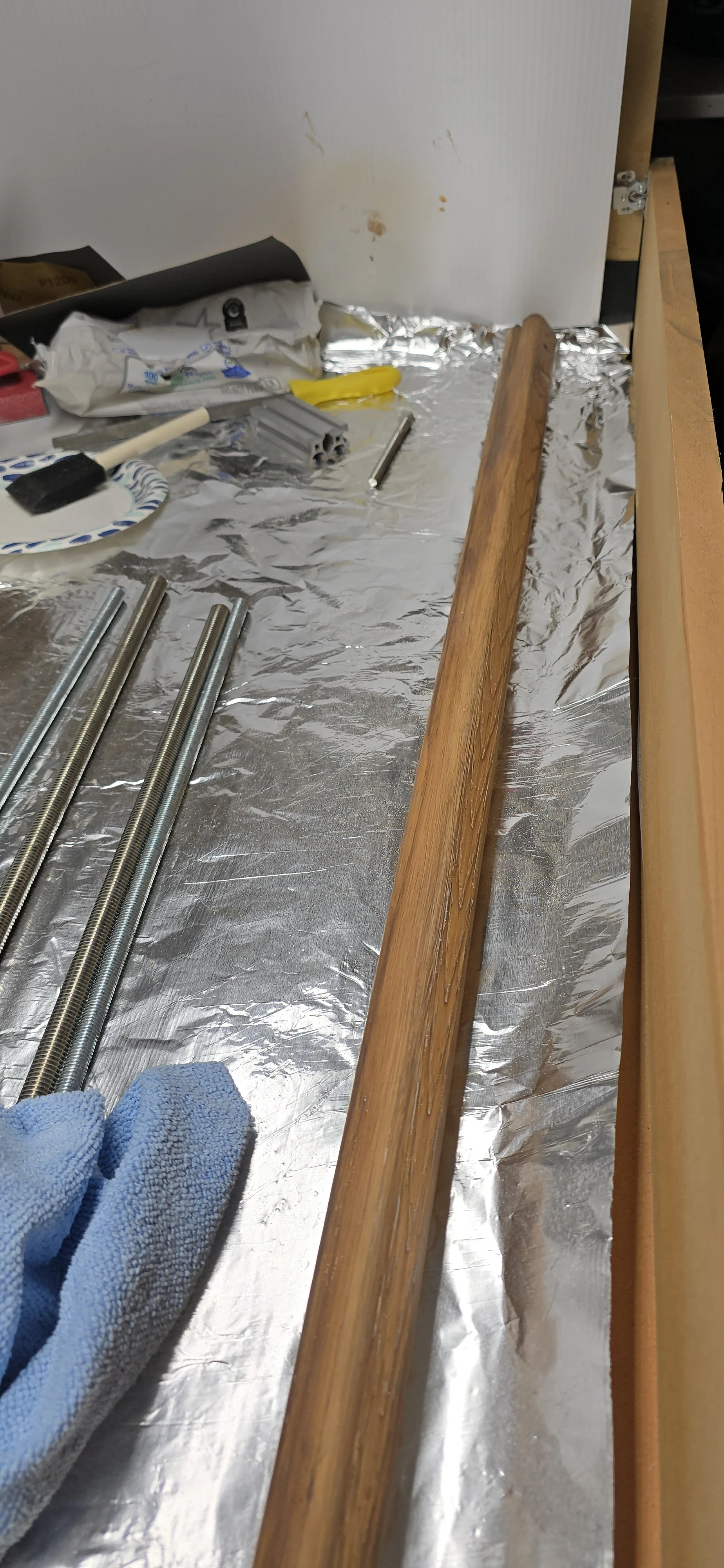 Resin turned matte with steel wool and a baby wipe.