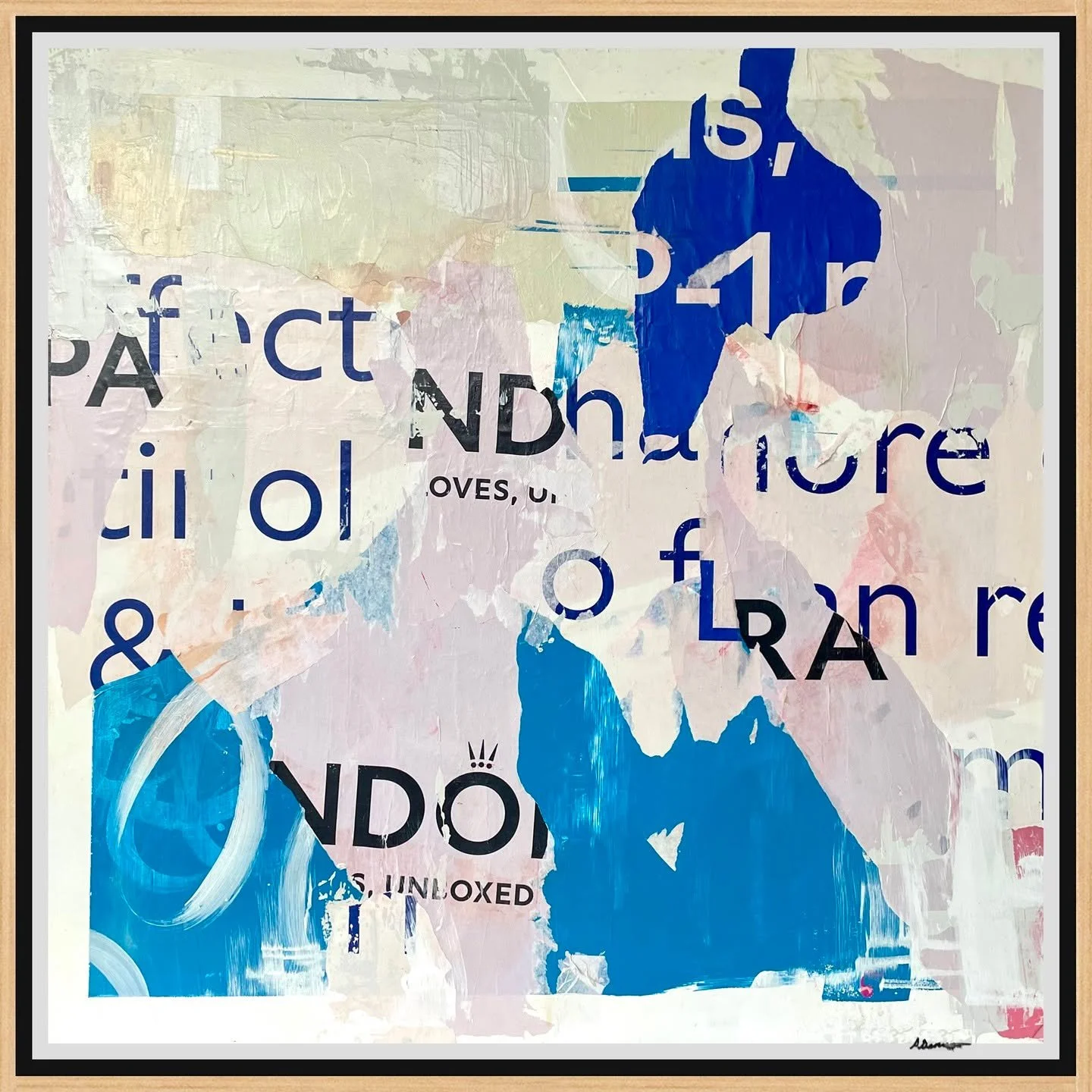 FRAGMENTED BLUE, 2024.Live at Jack's Coffee House 1 of many pieces for your viewing plase while you're suipping some of the best coffee on the south shore of Long Isanald #gennaro #gennarostudio #mixedmedia #blue #jackjackscoffee #babylonvillageart #