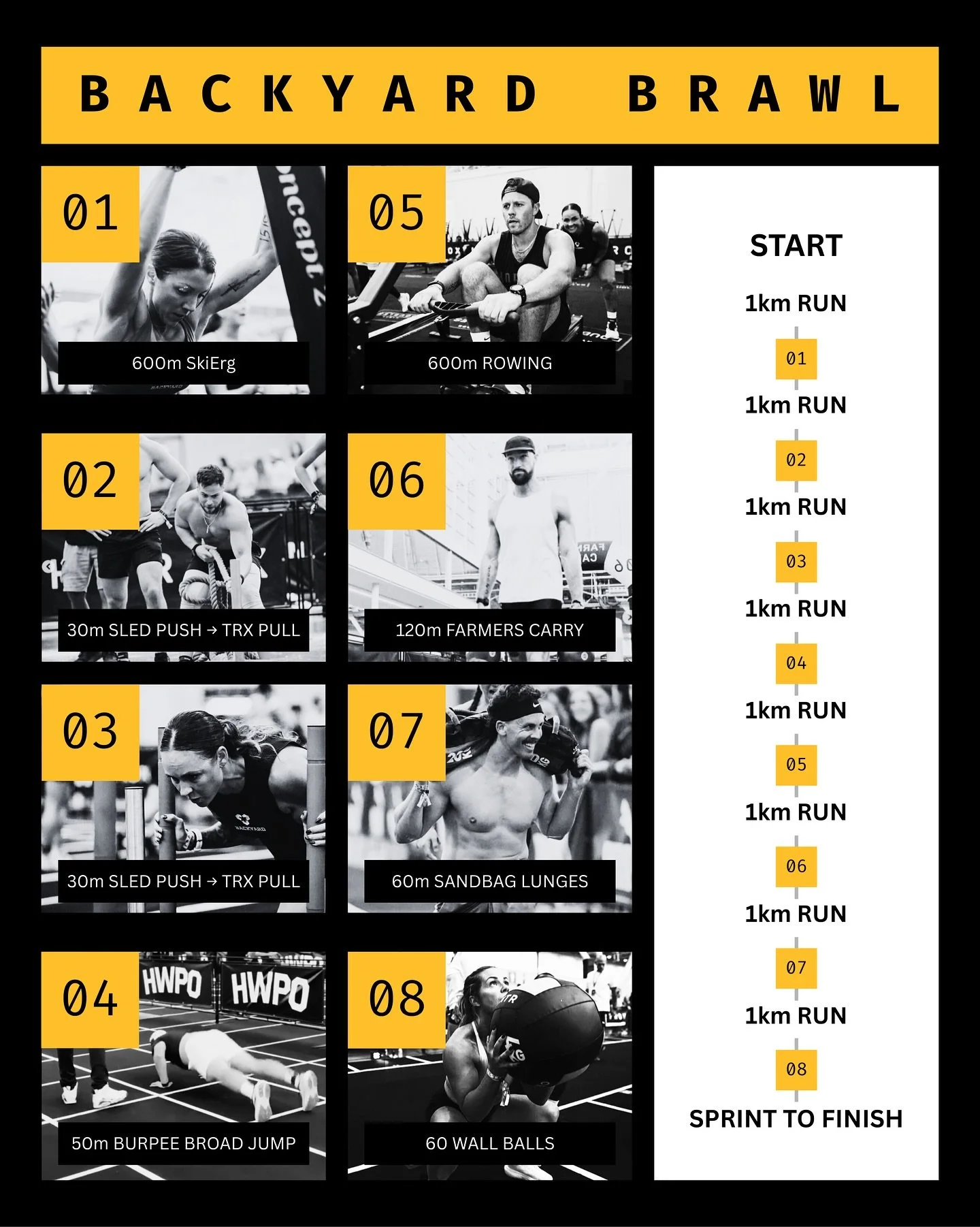 November 15 &rarr; it&rsquo;s time to throw down. 🏁 Our HYROX inspired Backyard Brawl is nearly sold out &mdash; claim your spot before someone else does.