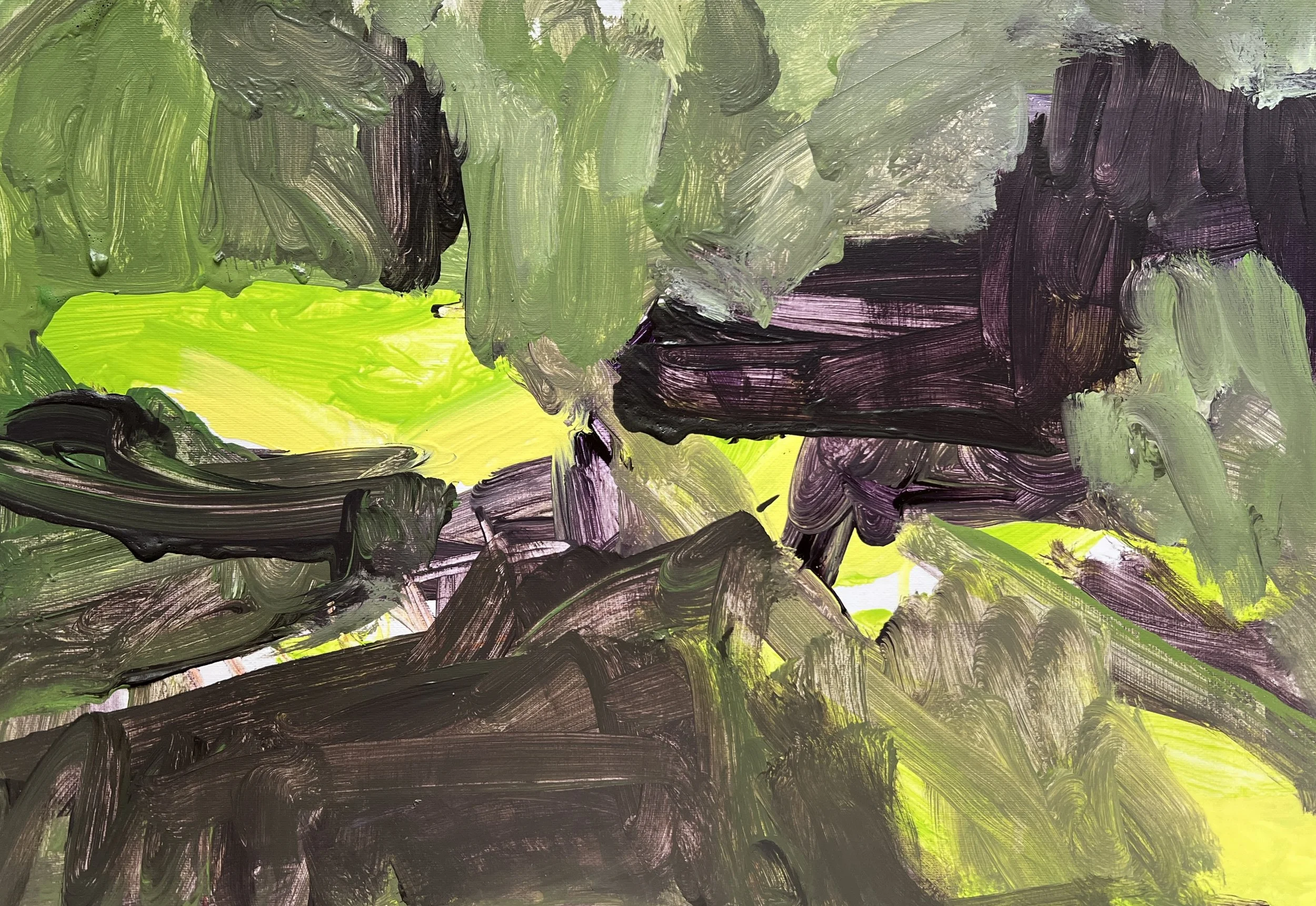Through - 2026 - Acrylic on Paper - 30*42cm