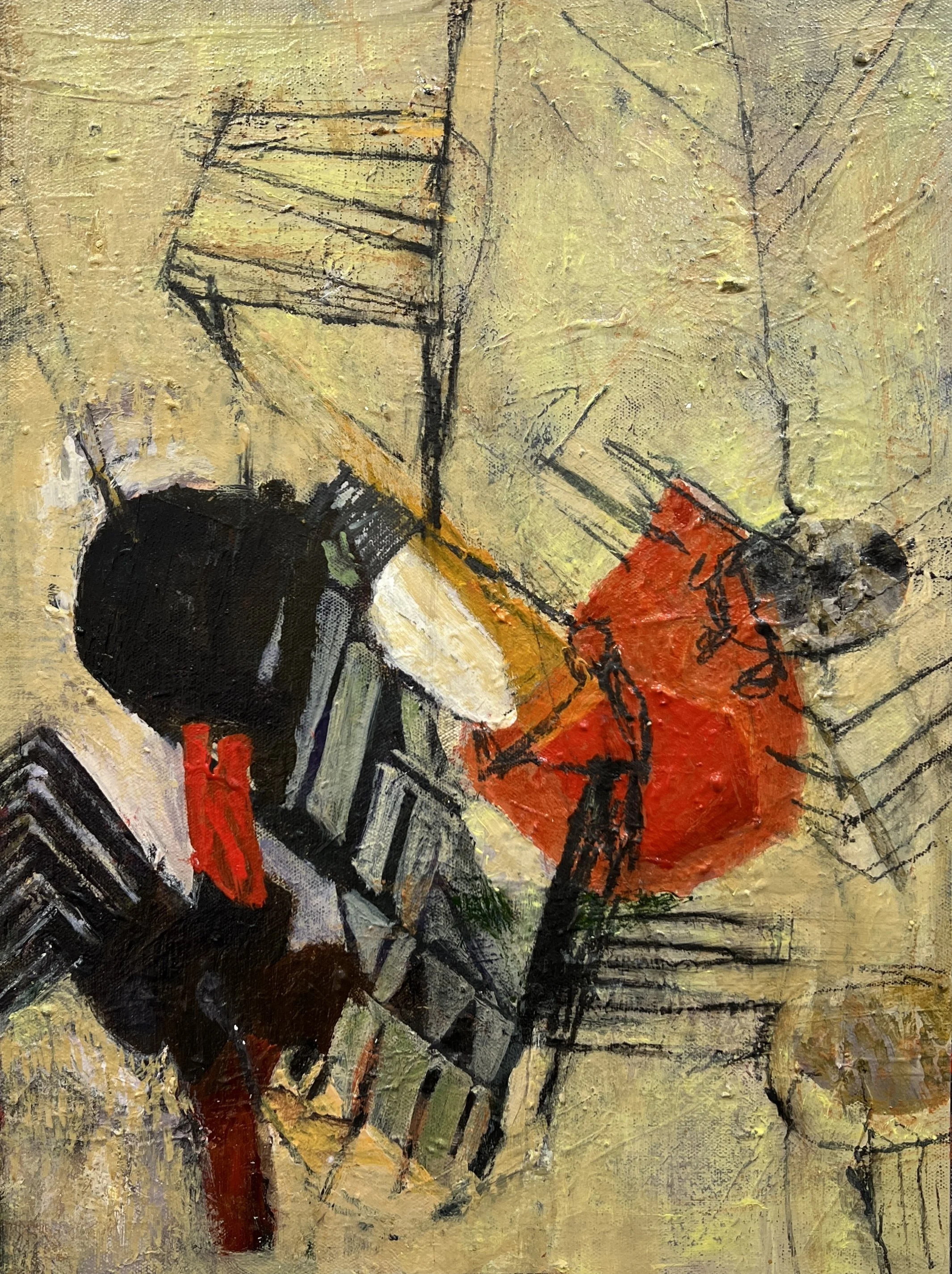 Red Interval - 2026 - Acrylic on Canvas - 45*35cm