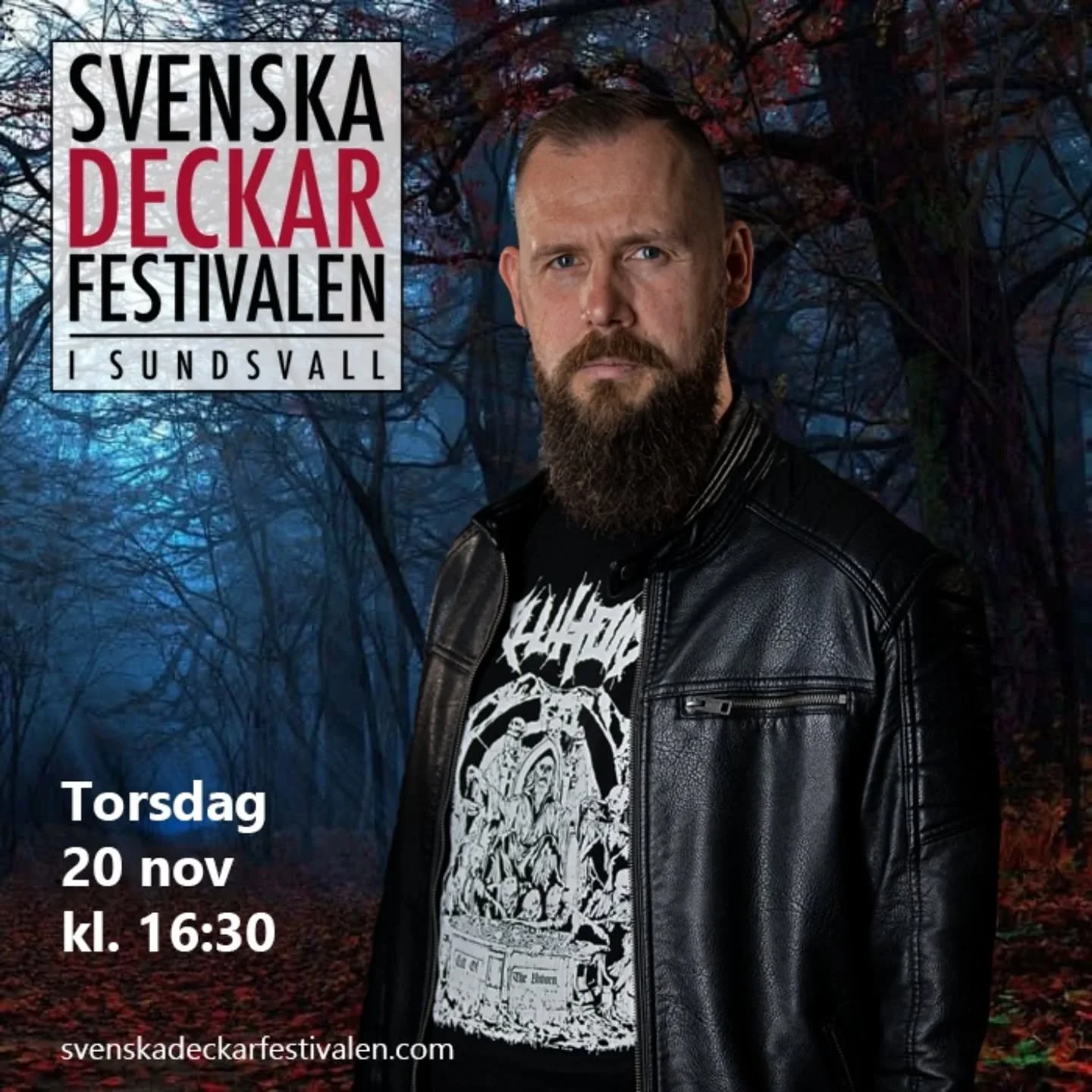Svenska deckarfestivalen &auml;ger rum 18-20 november i Sundsvall. Kom och tr&auml;ffa Sveriges deckarelit (och mig). P&aring; torsdagen har jag min intervju men jag kommer vara p&aring; plats alla dagar. Biljetter och fullst&auml;ndigt program finns
