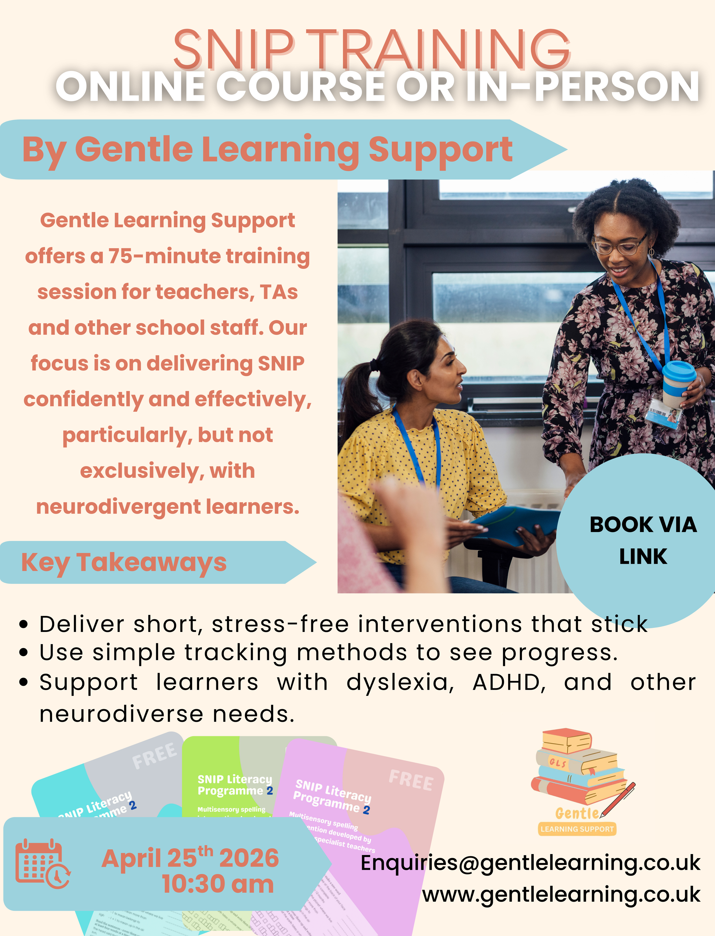 SNIP Training For Teachers, Tutors, TAs and Other School Staff