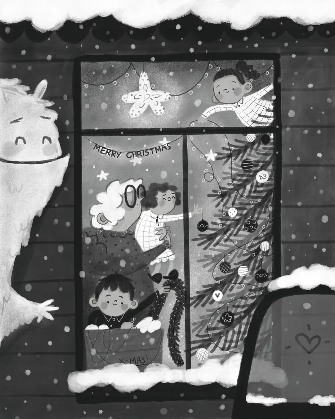 The family celebrates