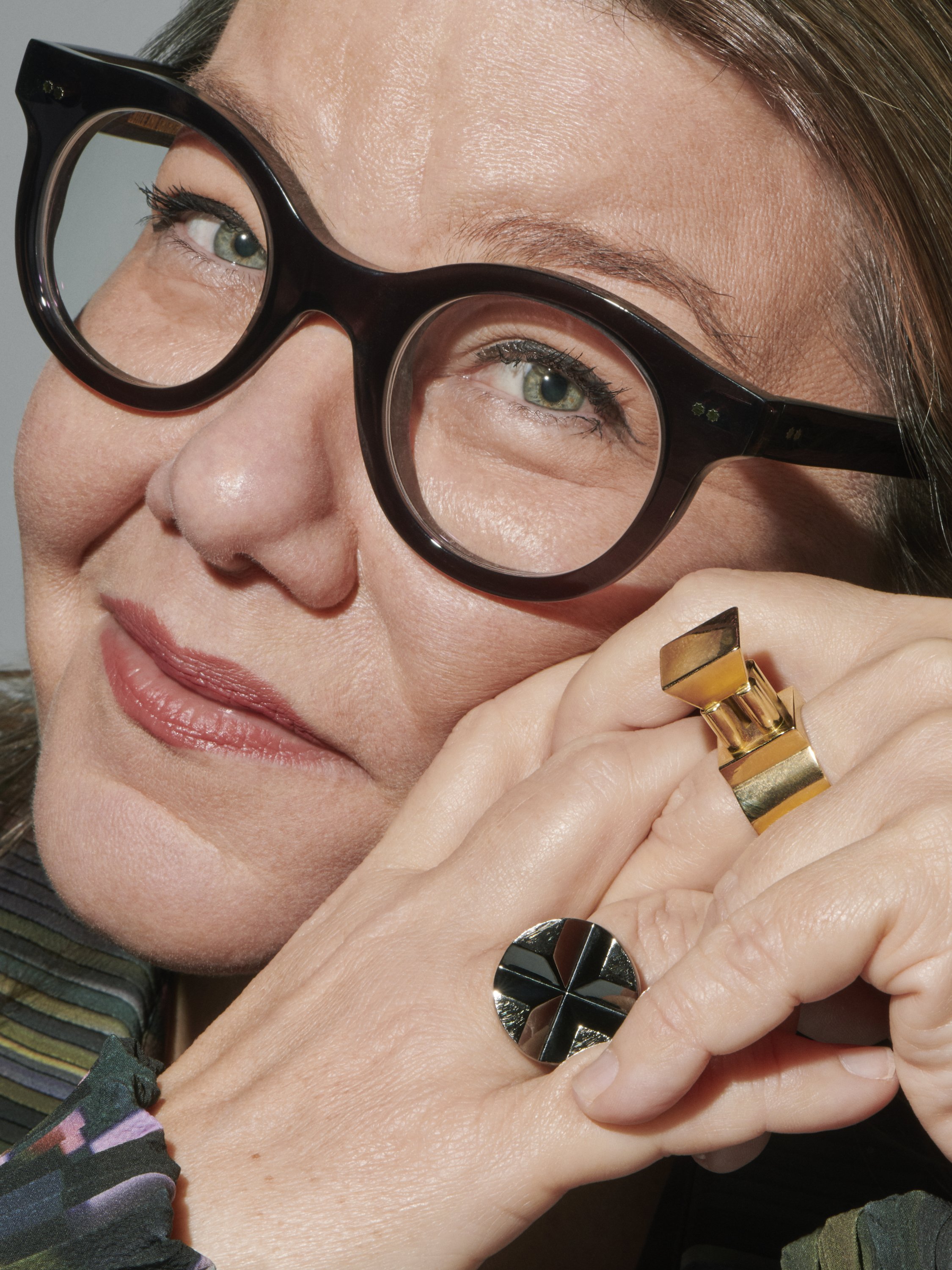"I am wearing two rings. The golden one from my Father Hans Hollein and the black one from Gregor." - Lilli Hollein, Vienna