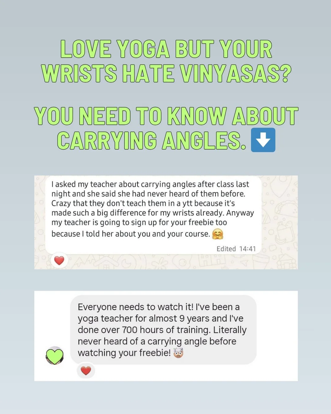 Not watched my free 15-minute mini class yet? What are you waiting for? Go grab it now! 👏 If your shoulders feel squashed in Down Dog, and Up Dog is agony for your wrists, this is gonna help. 💪