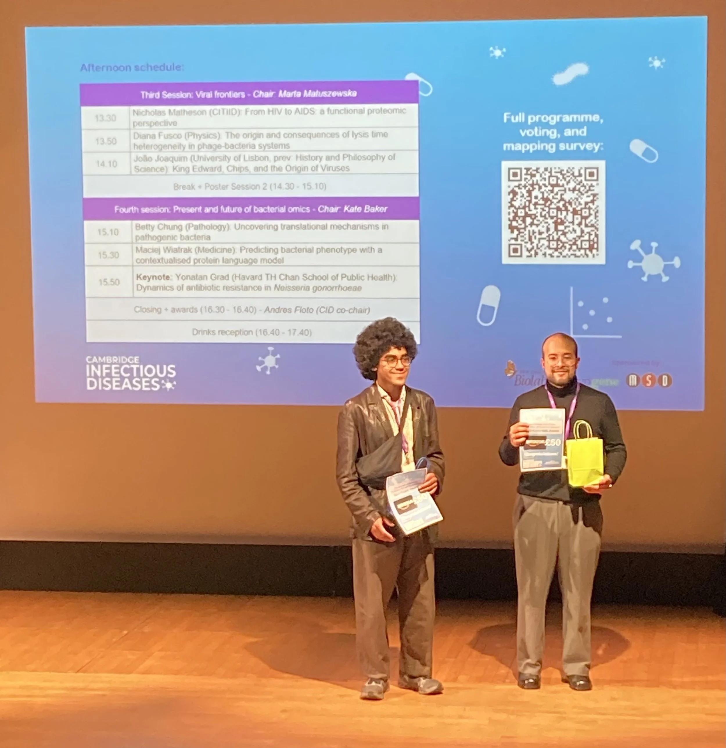 Congrats to Adam for winning best poster at the Cambridge Infectious Disease symposium 2026!