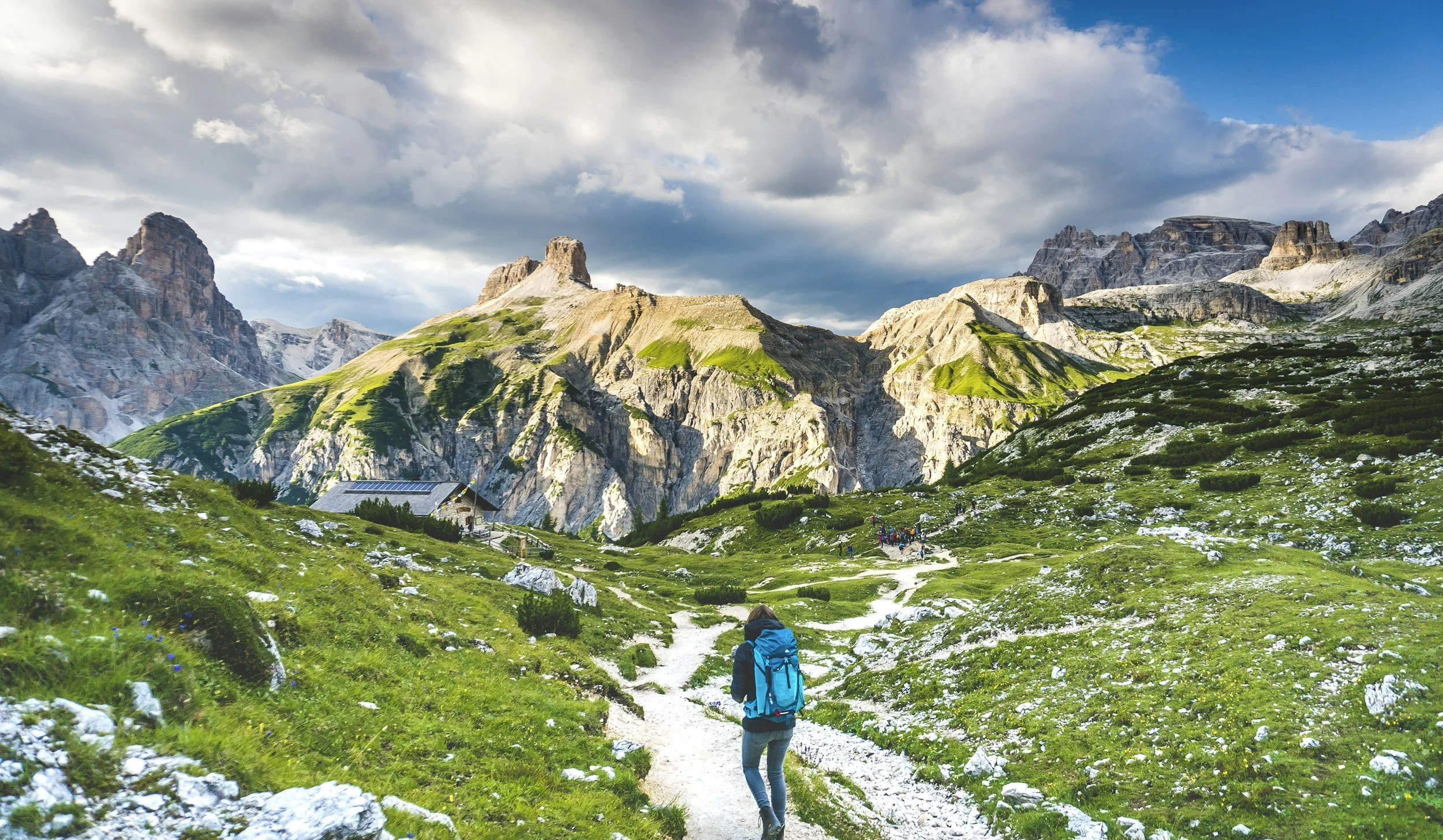 hiking in the mountains, Italy