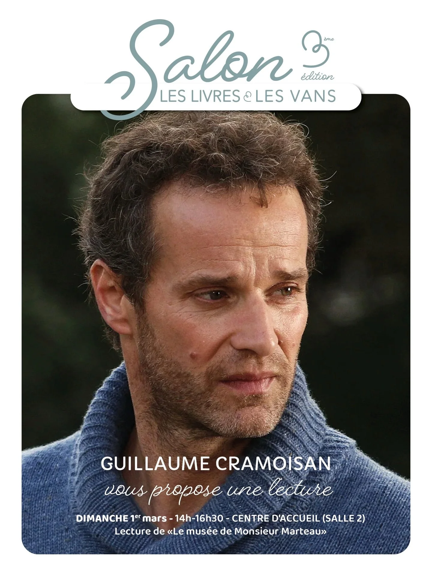 ✨🎉 Guillaume Cramoisan sera parmi nous !  Le com&eacute;dien pr&ecirc;tera sa voix pour une lecture d&rsquo;un extrait du nouveau roman de R&eacute;my Belhomme.
 Une lecture permet de mettre en lumi&egrave;re l&rsquo;&eacute;criture et de faire r&ea