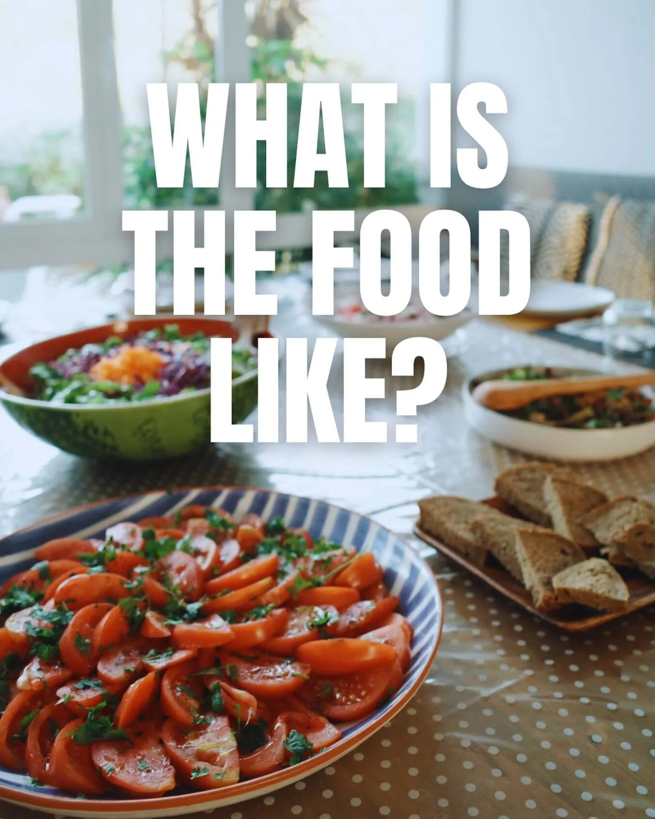 The food is so important on these retreats! We are blessed with some incredible chefs who prepare delicious and nutritious home cooked meals for us every day. Sharing food together is one of the biggest joys on retreat. The menu is vegetarian with ve