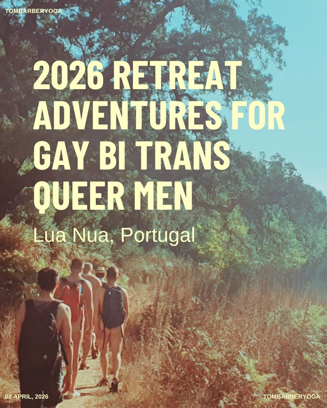 In just over 3 weeks the 2026 retreat season begins at @luanuabnb 

We have 5 offerings for you this year!

Another season of unforgettable moments, with the best people, at my favourite gay guesthouse in the world.

#gayportugal #gayretreat #gayyoga