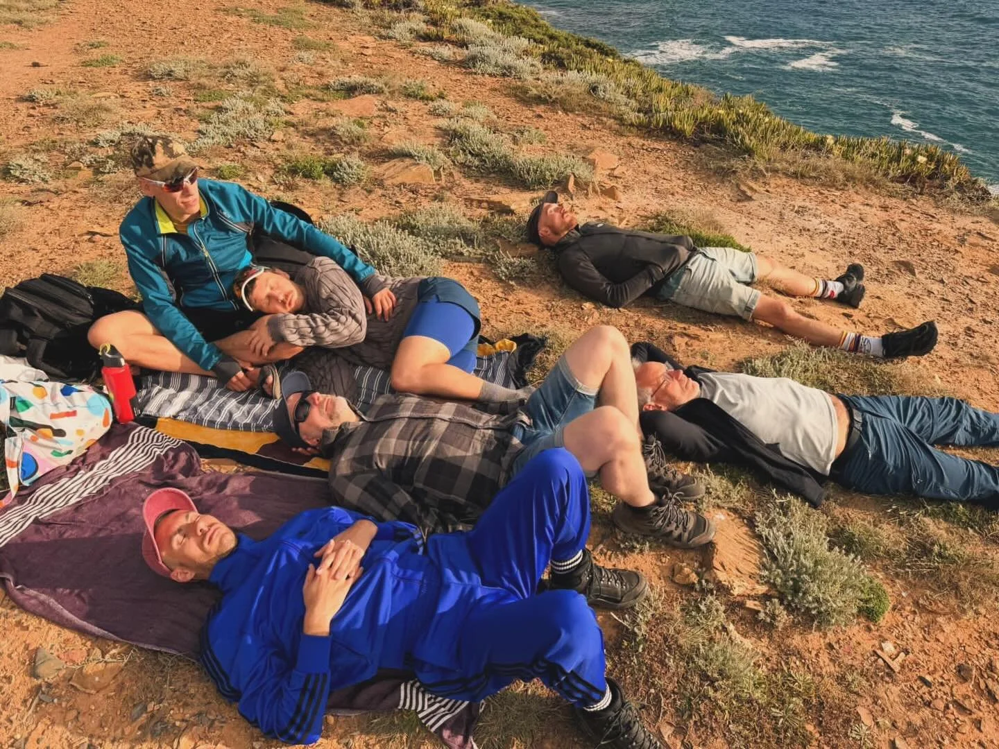 One of my favourite moments from this week. Having a nap together after picnic dinner on a cliff overlooking the Atlantic at sunset. After we ate everyone just got really quiet and still. Meditating, cuddling, gazing out to sea, just embracing the si