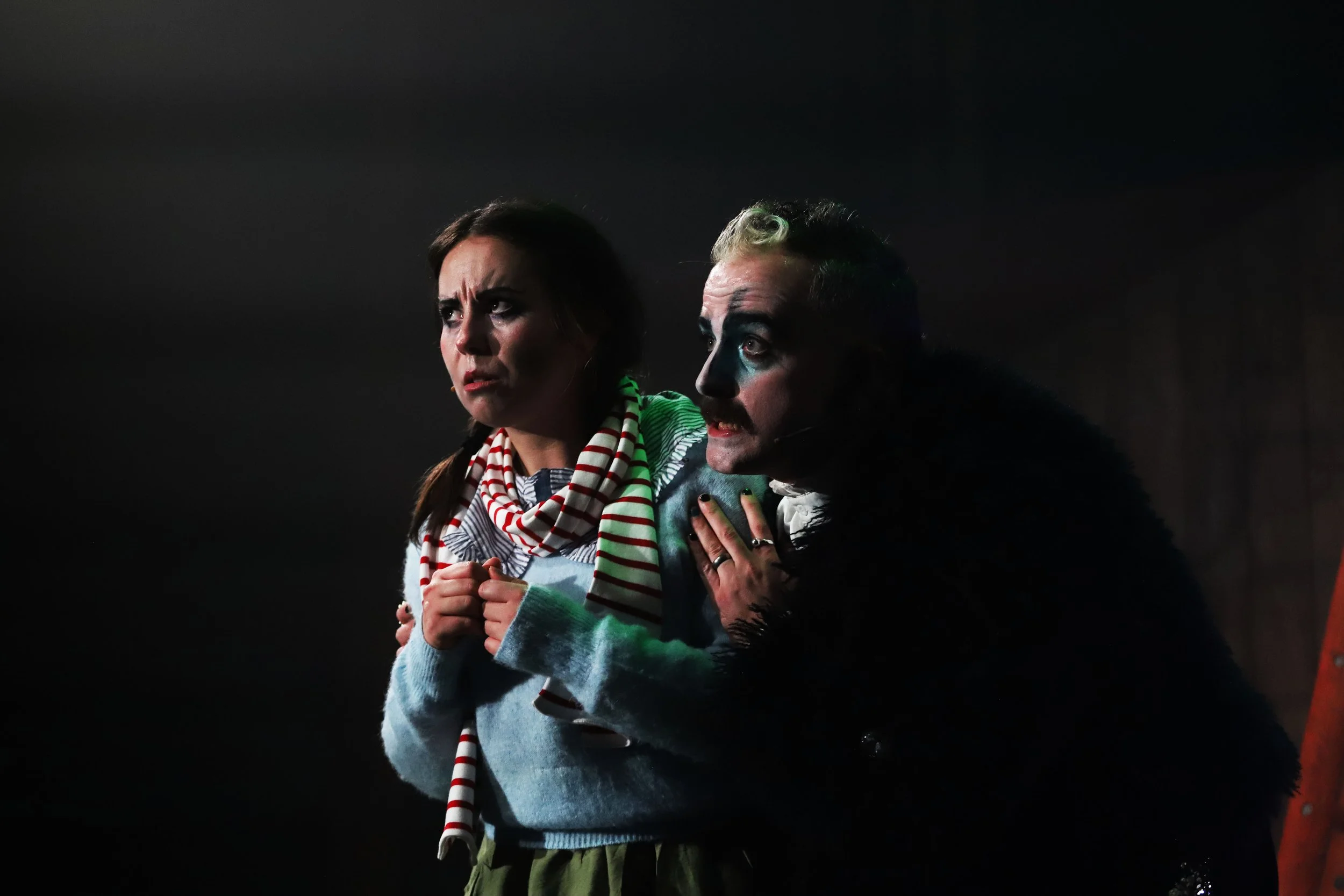 Hayley Murray and Christopher Finn, The North Wall, Creation Theatre, Hansel & Grettel, December 2024.