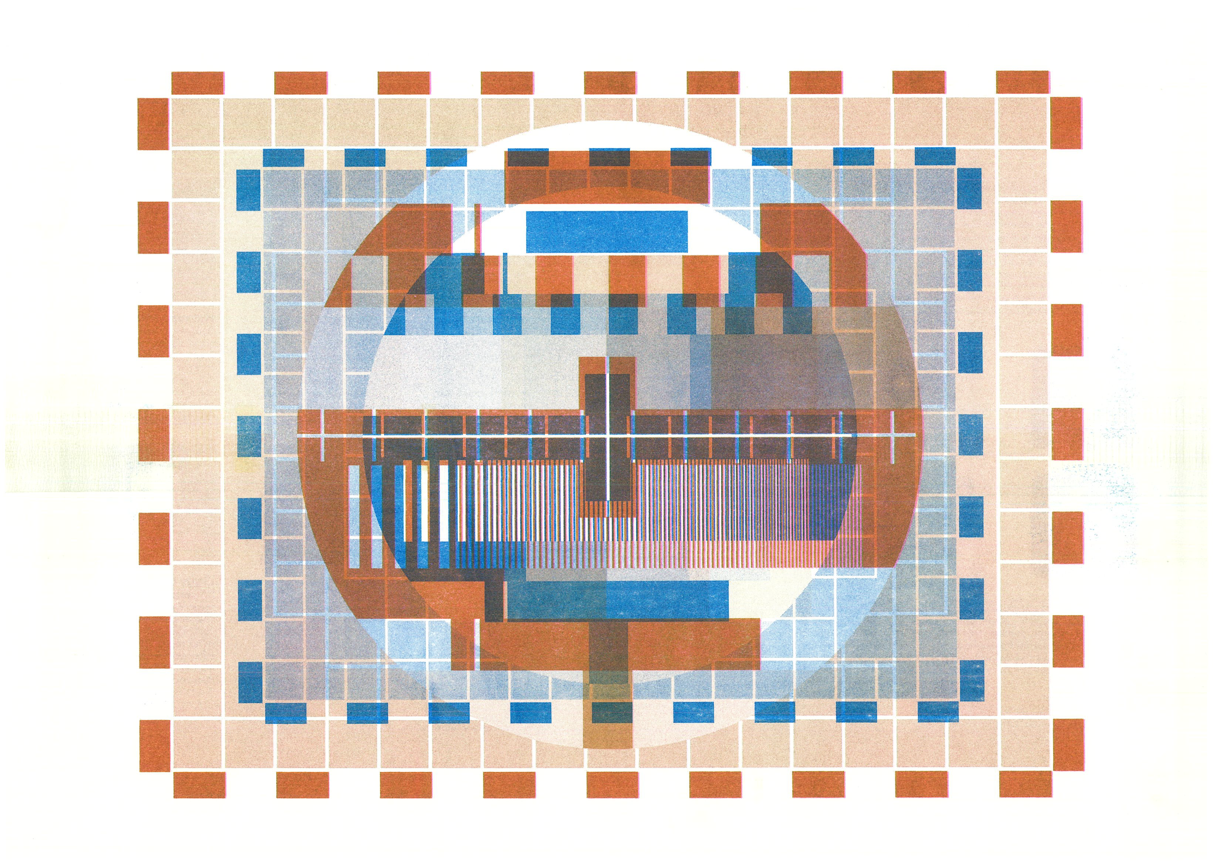 PAL region test pattern - riso print