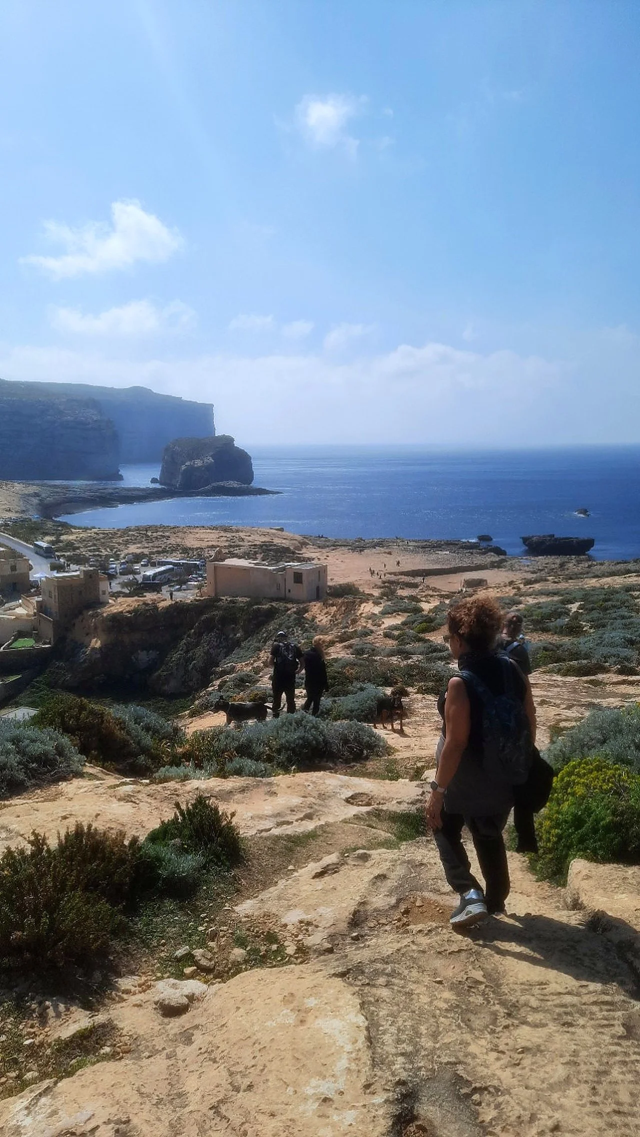 Jacqui Walking along cliffs Gozo.jpg