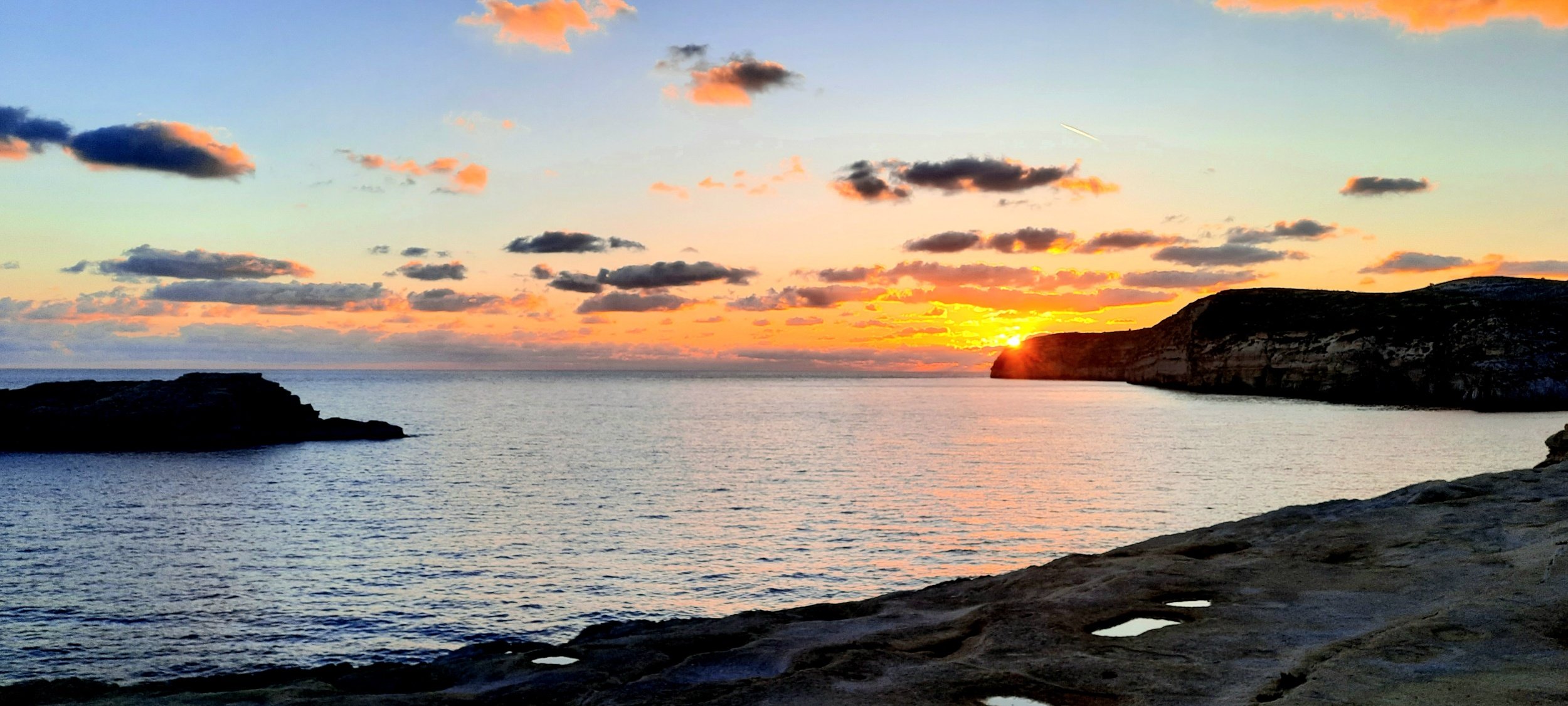 Gozo Hiking in Gozo sunset