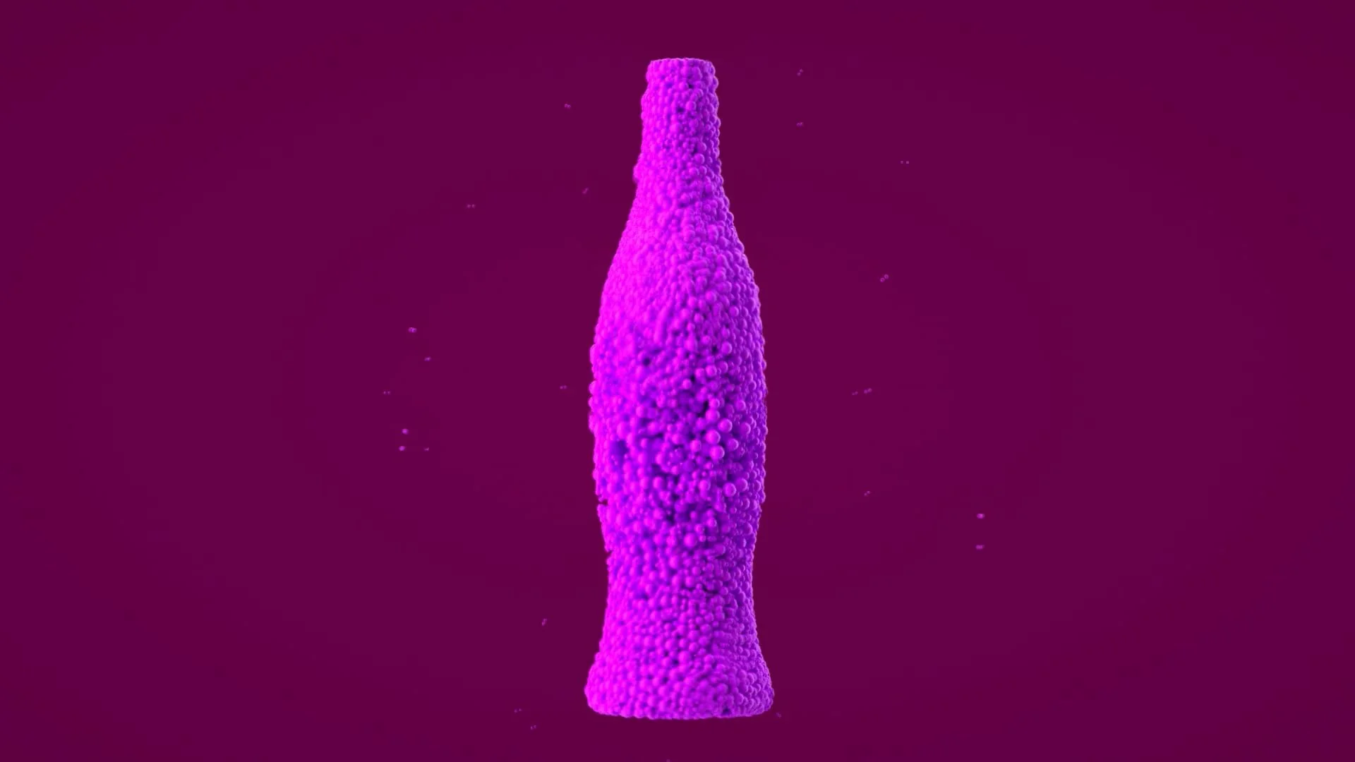 A purple, textured, elongated object with a bumpy surface, set against a matching purple background.