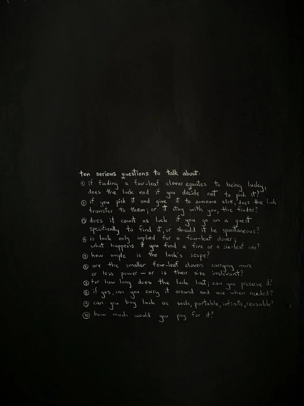 10 Serious Questions