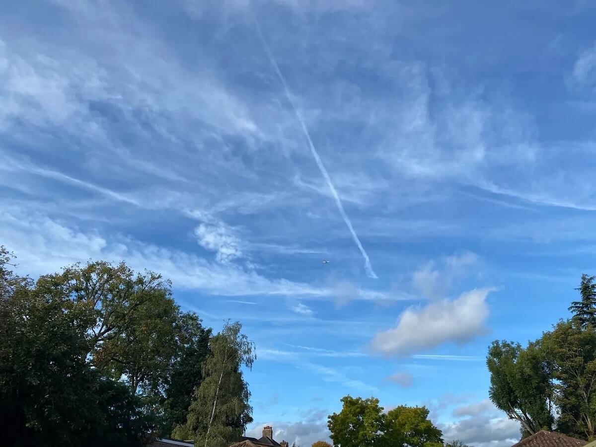 Blue sky, Beckenham, London