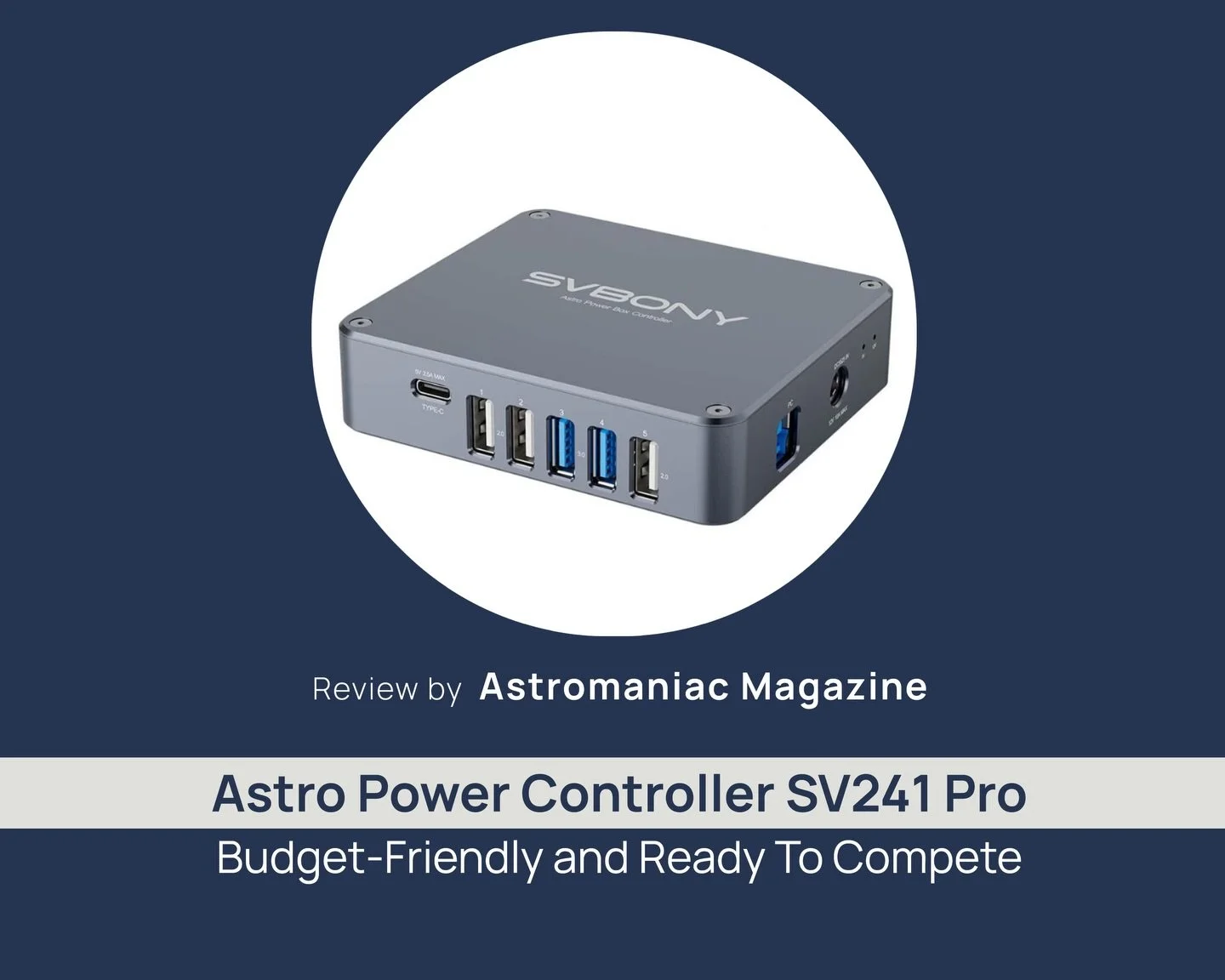 New review 🤩 
SV241 Pro Astro Power Controller ✨ Link in bio 🔗 
Power management is one of the key aspects of well-engineered astrophotography setups. In a remote or cluttered rig, tangled cables and multiple power bricks not only make things messy