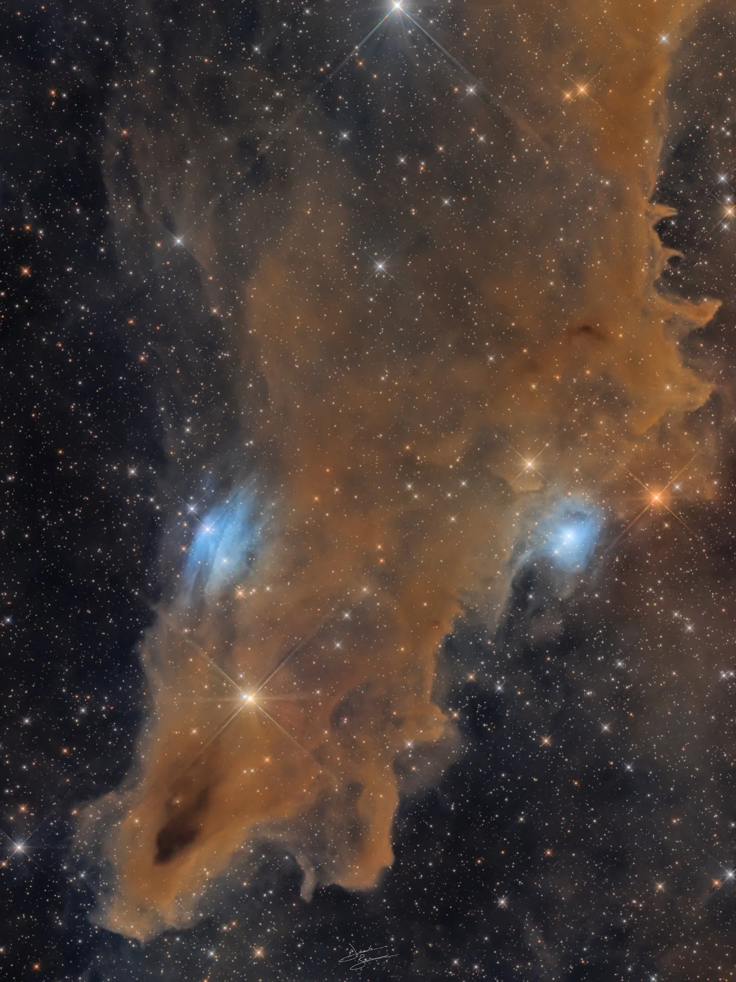 Image by @astro.db
Shark Nebula - VdB149

The Shark Nebula is a dark cloud of interstellar dust 1,200 light-years from Earth in the constellation Cepheus.
_________________________

RGB: 132x300&rdquo; (11h) with UV/IR cut filter

SkyWatcher 130/650 